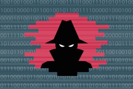 illustration of a hacker breaching a firewall