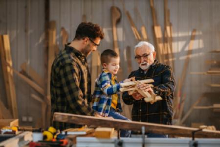 a three-generation family woodworking business