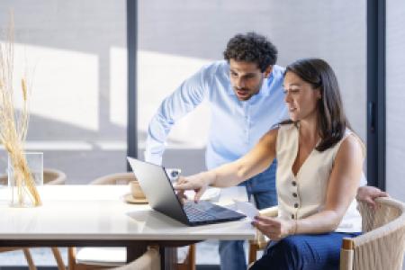 business partners discussing work