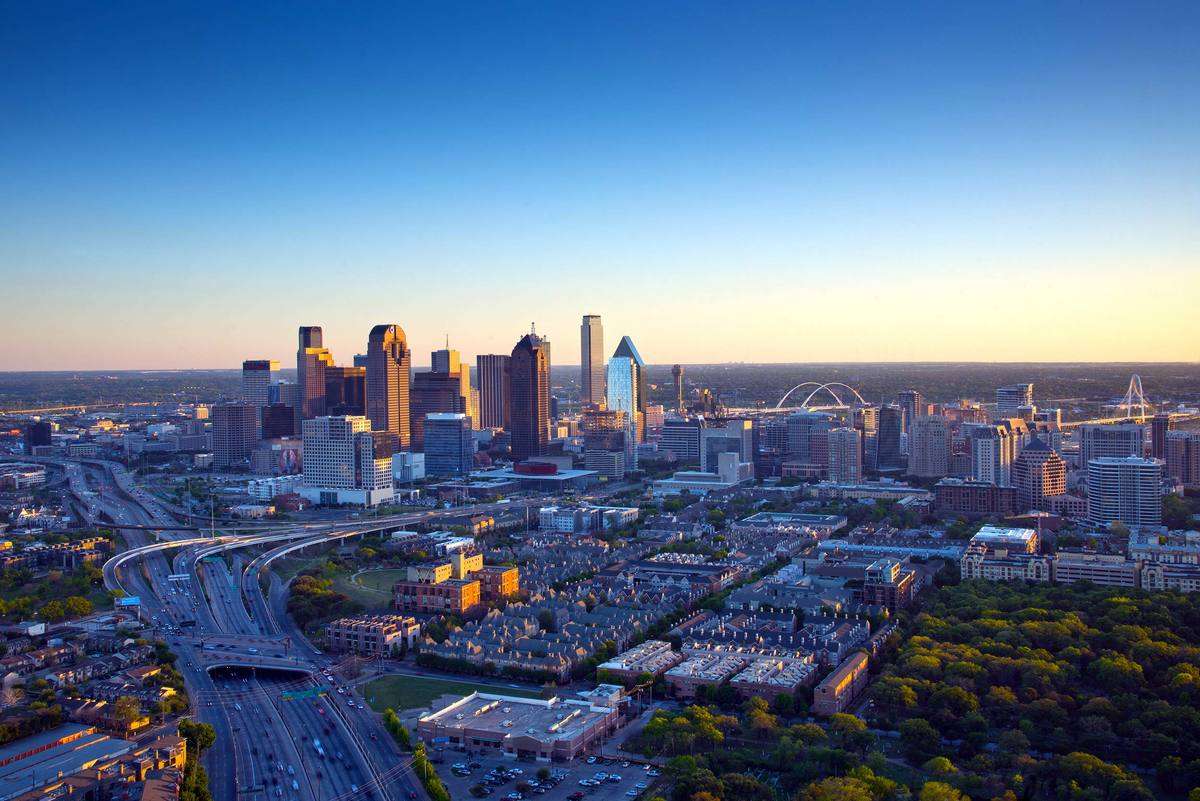 Dallas skyline background