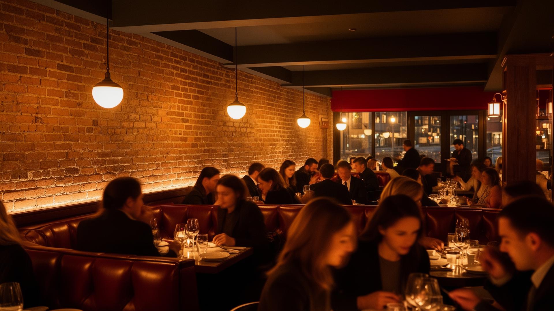 Warm dining room background