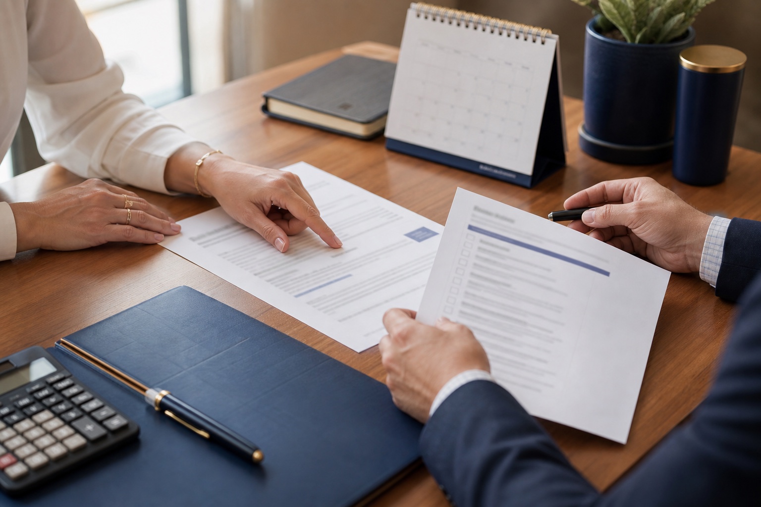 CPA and client reviewing a tax notice and response checklist