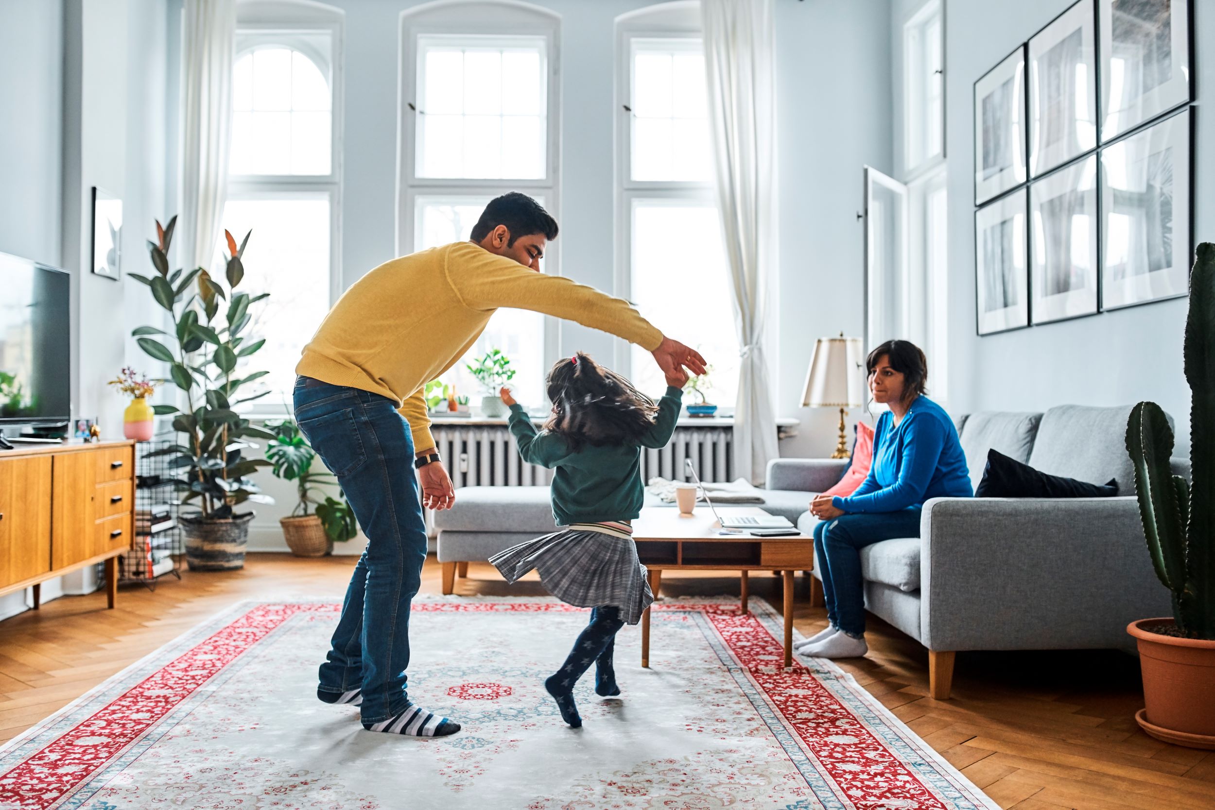 Image of a family enjoying time at home