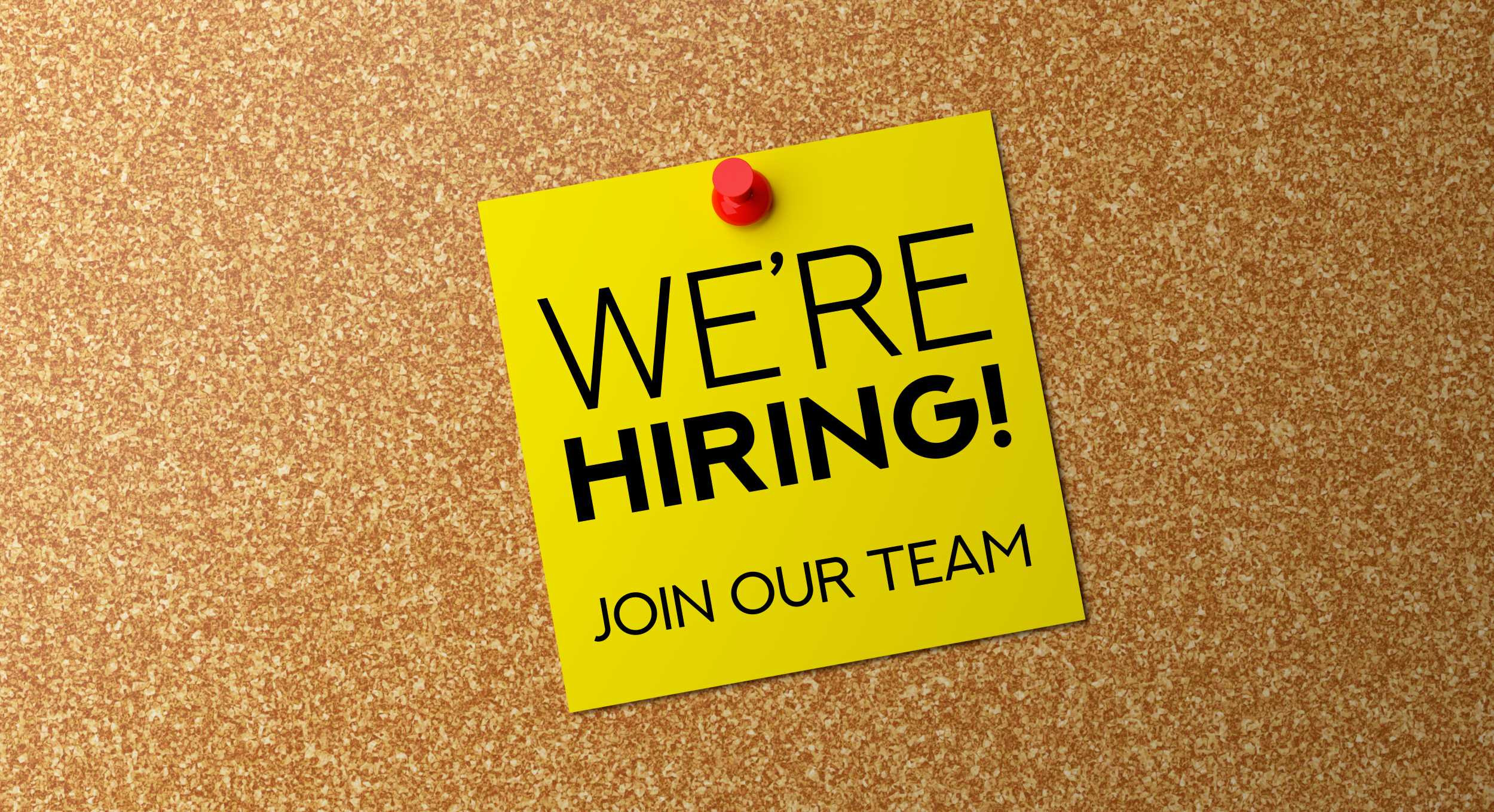 a post-it note with the words Join Our Team