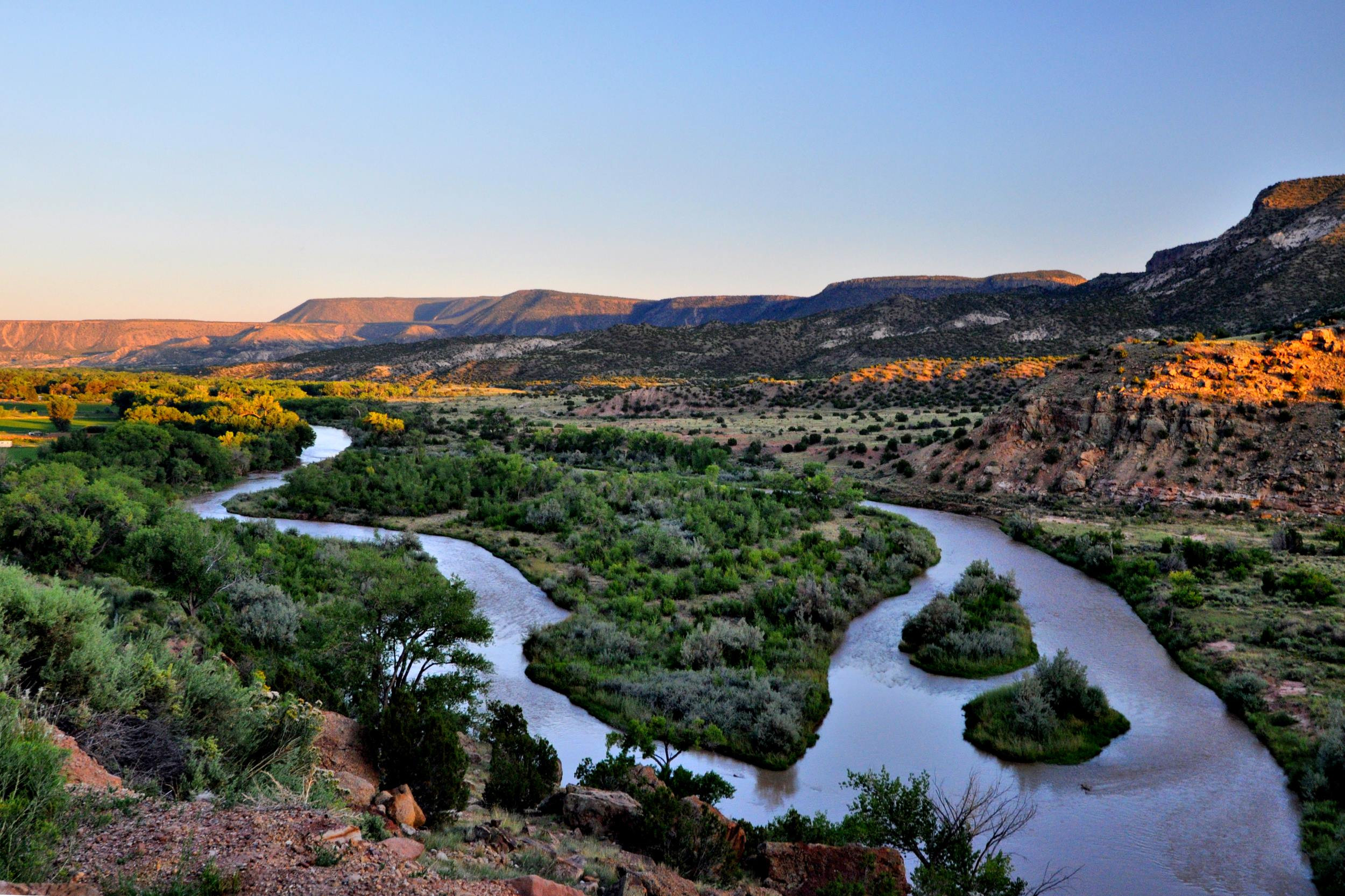 a colorful landscape of New Mexico