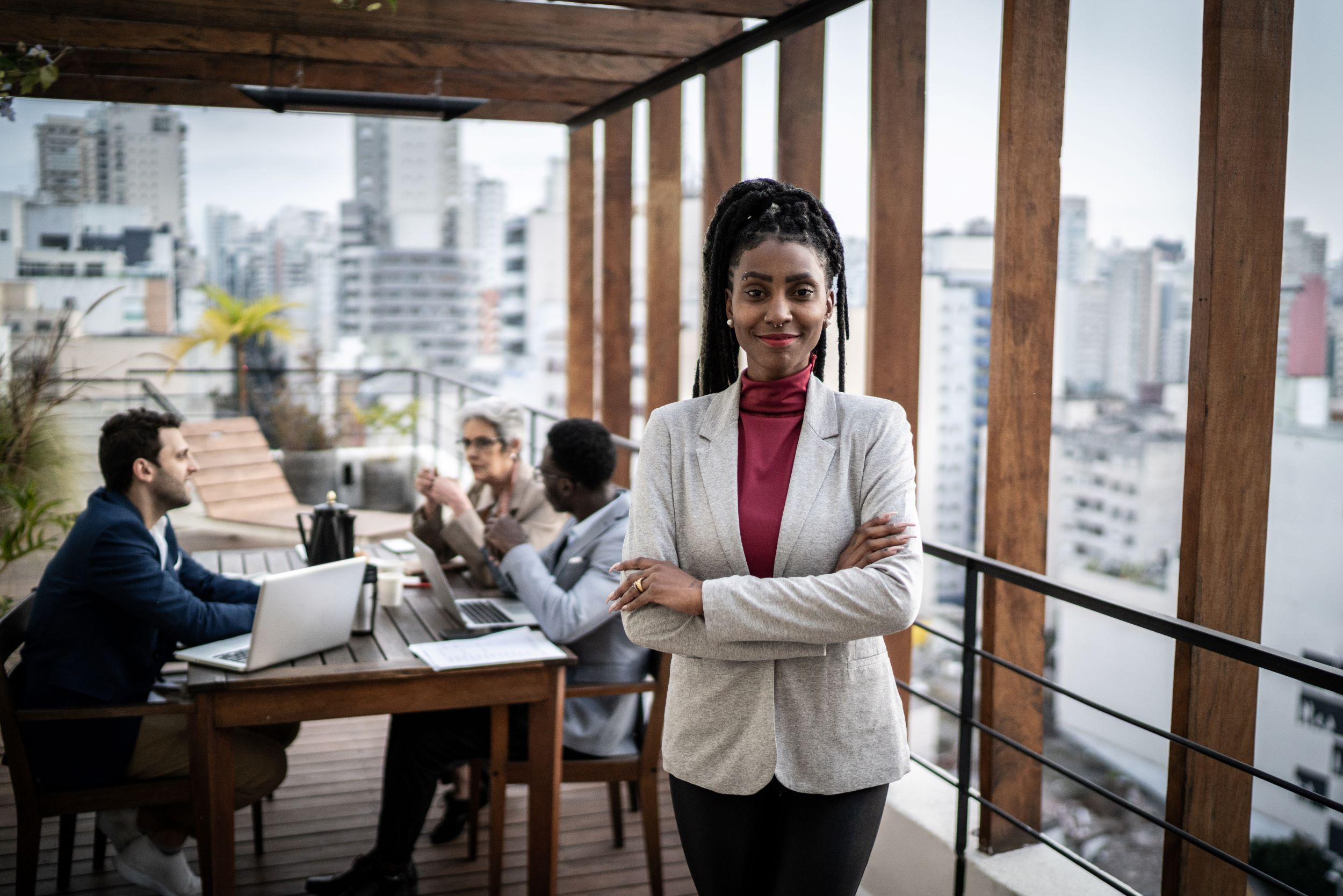 a professional business team meeting
