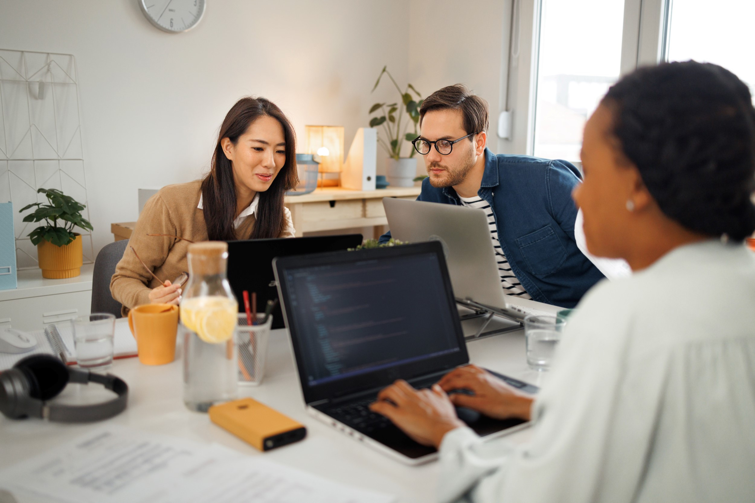 a collaborative business team in the office