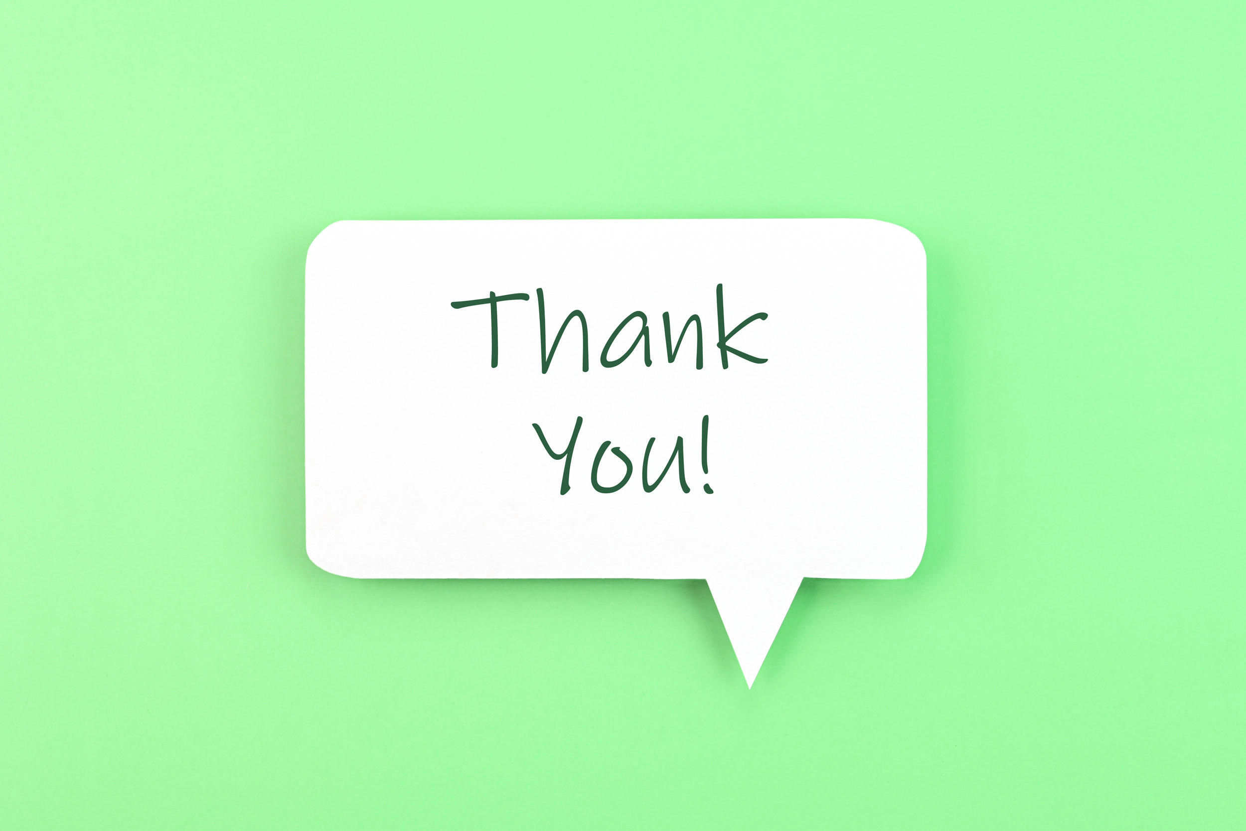 thank you speech bubble