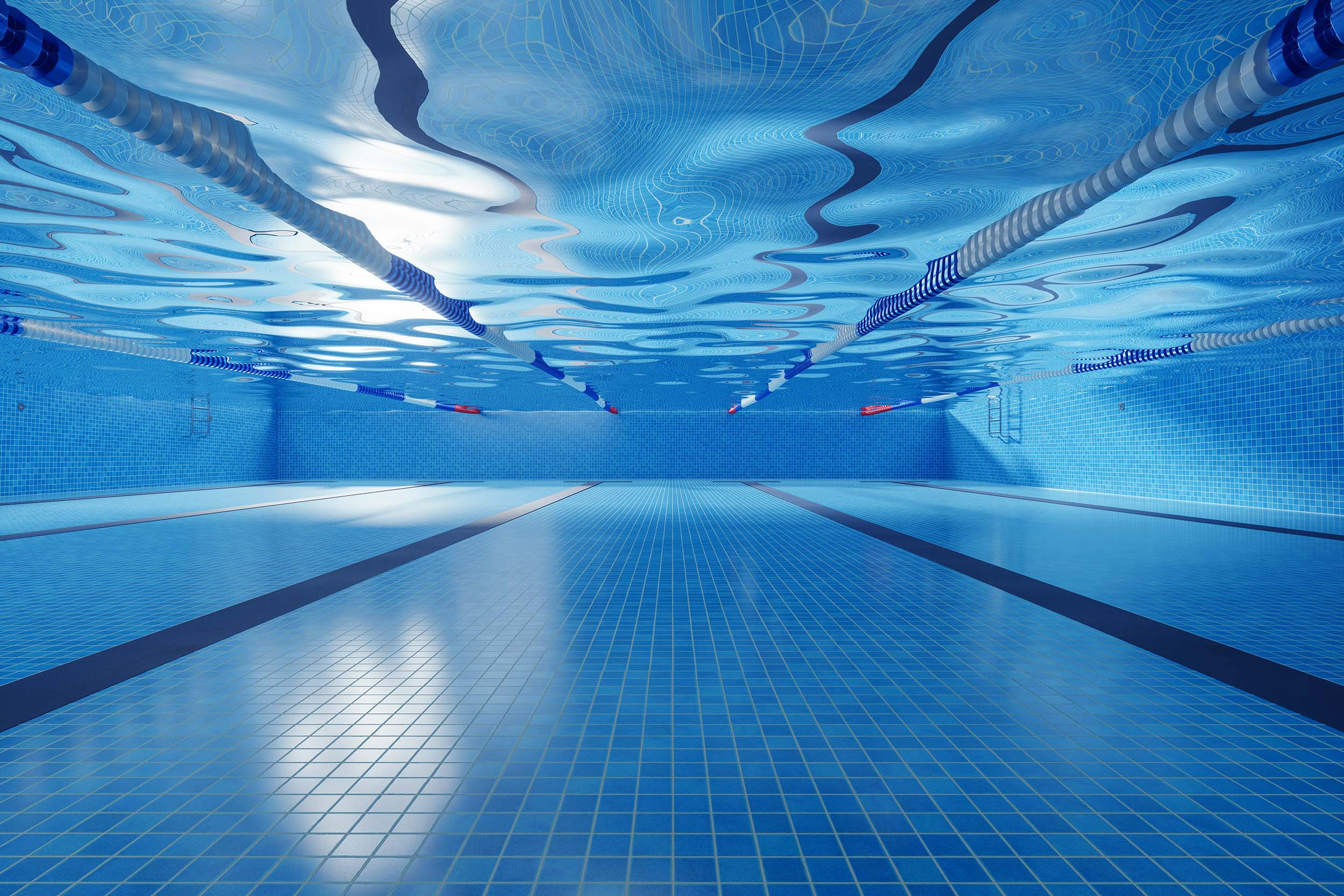 underwater in a swimming pool