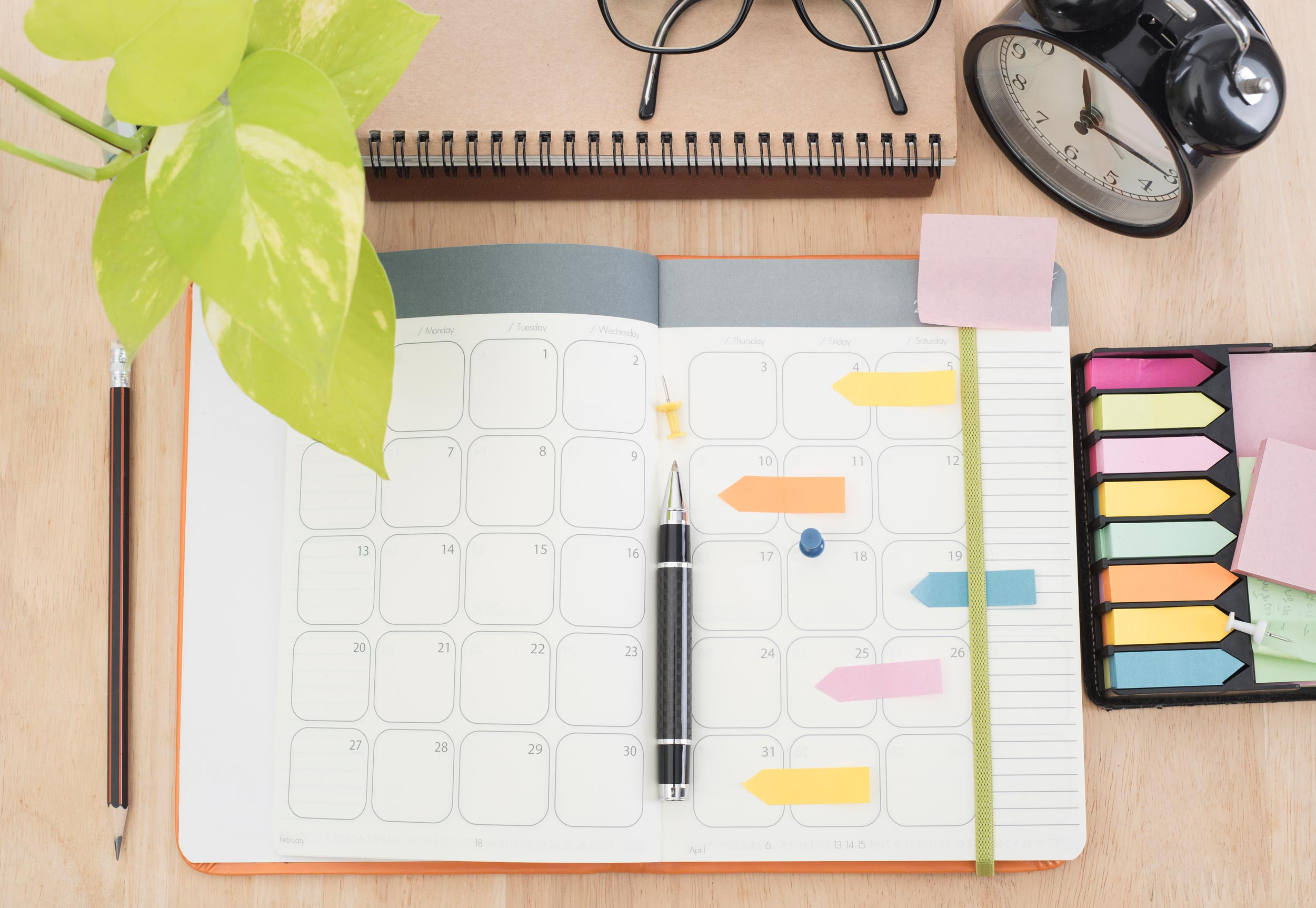 showing the appointment book