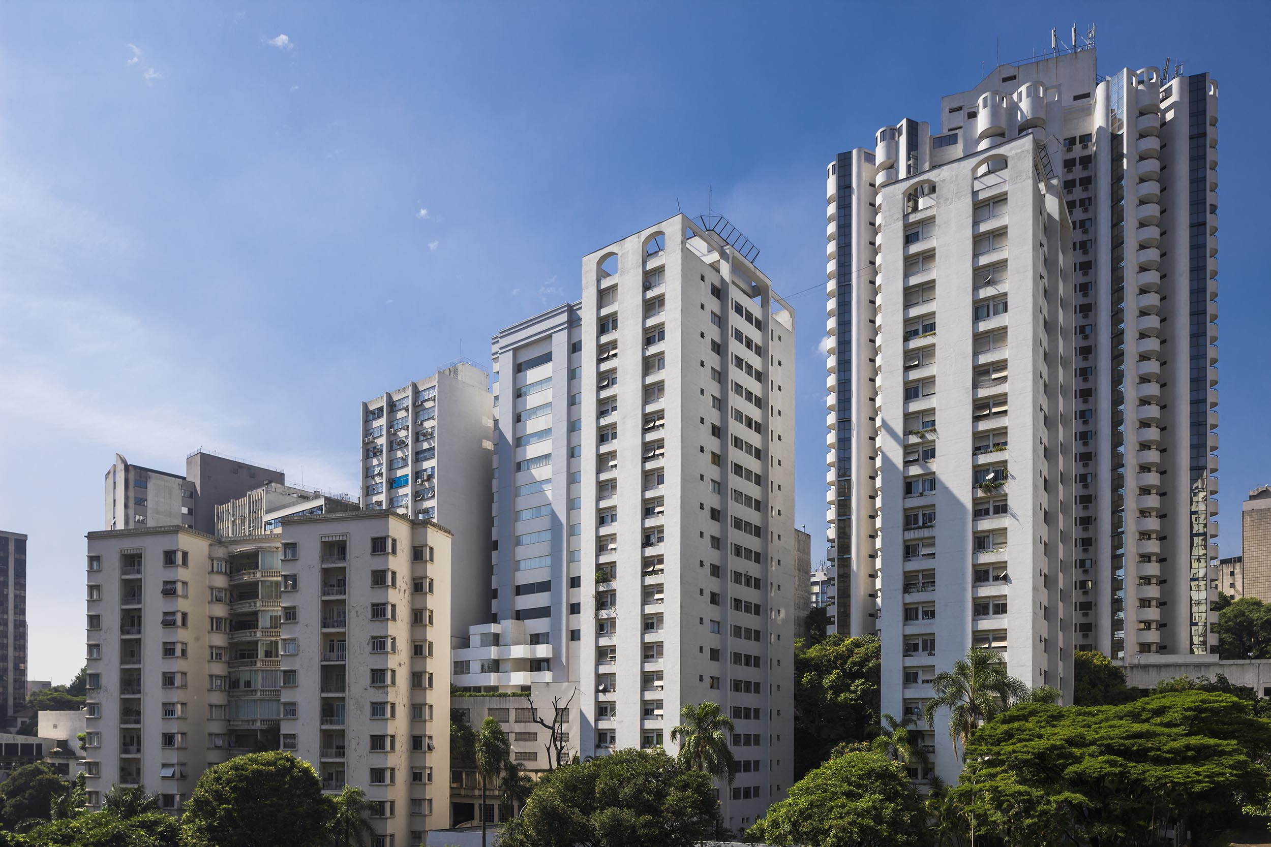 abstract modern city apartments