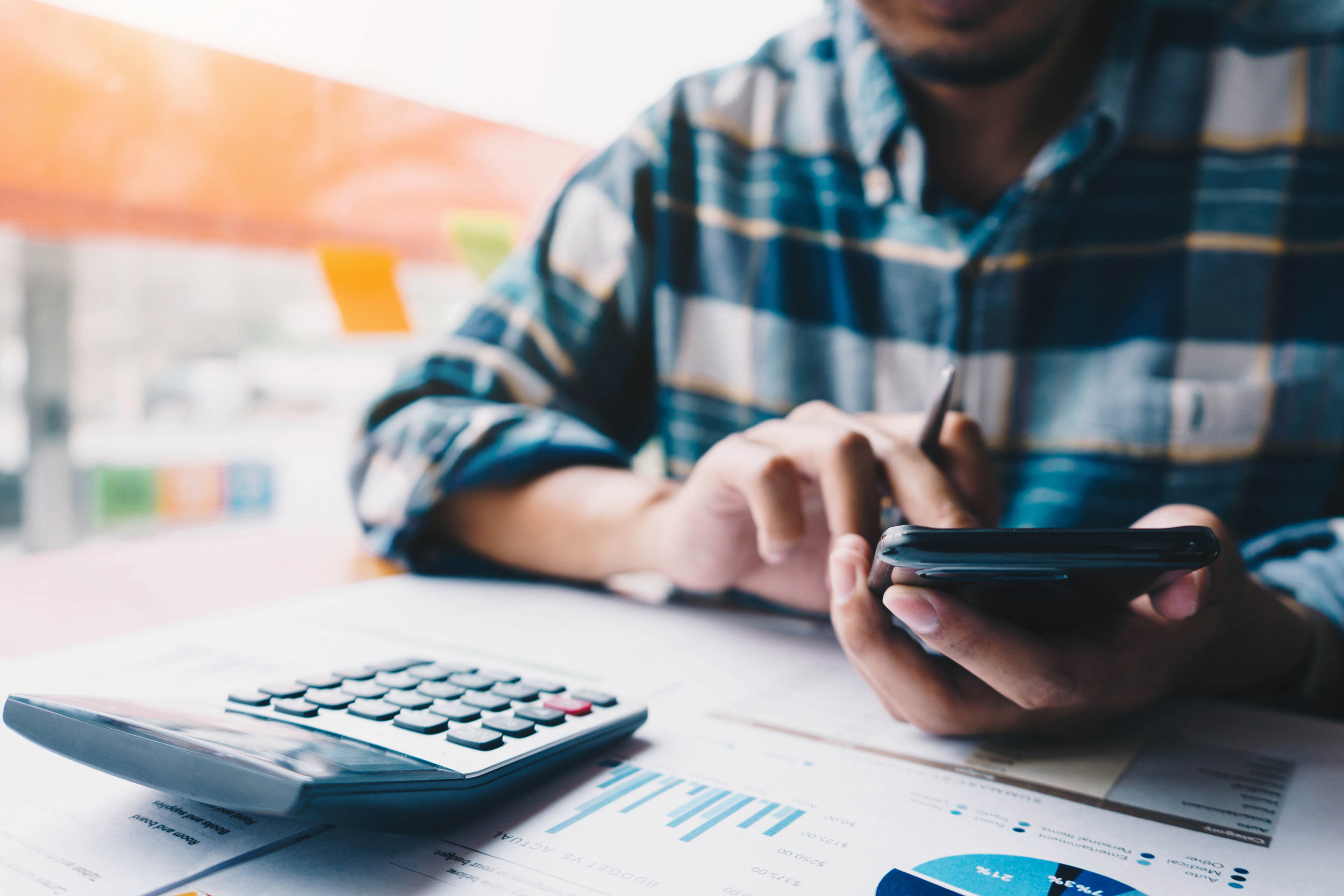 an accountant doing calculation