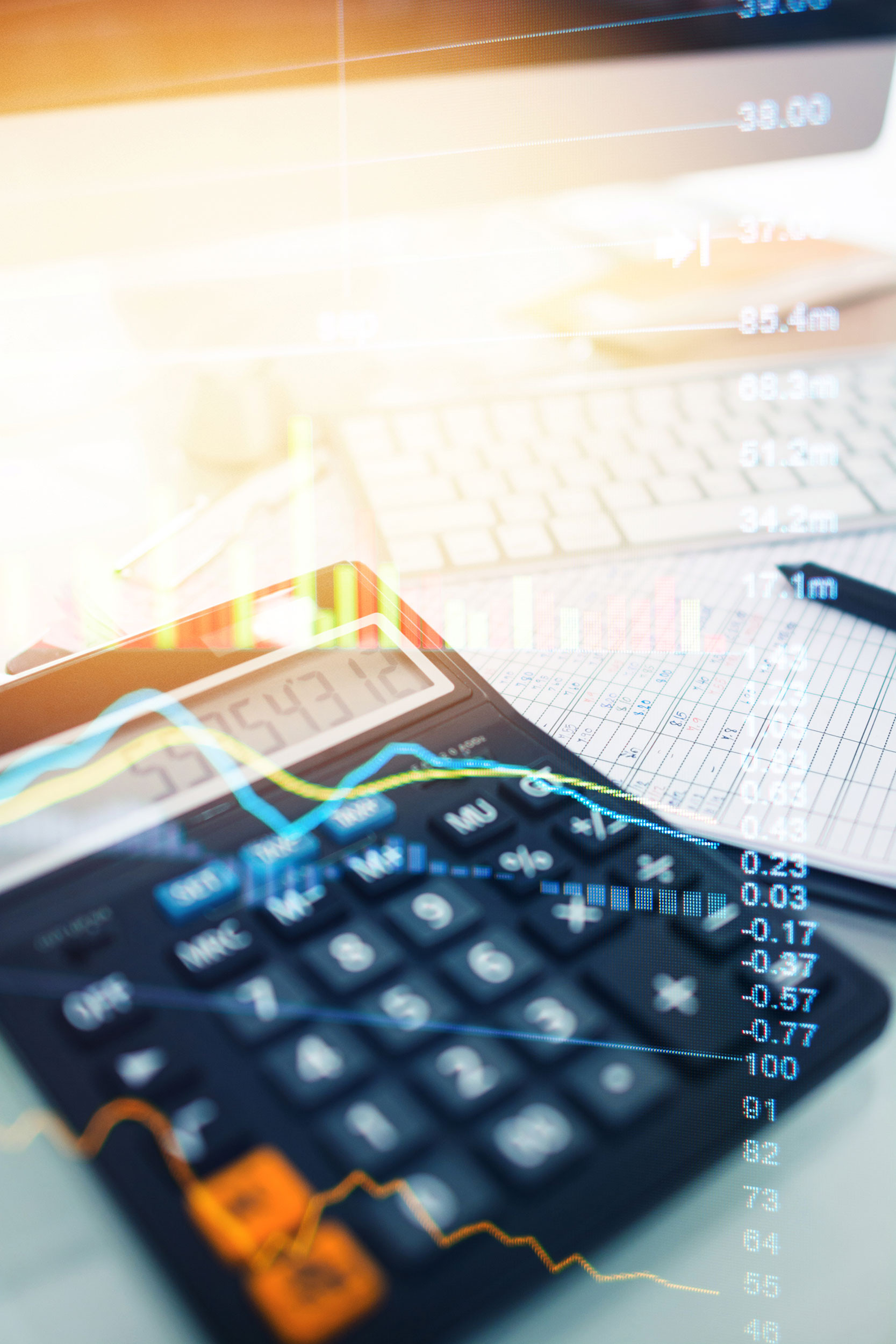 financial calculator with virtual values