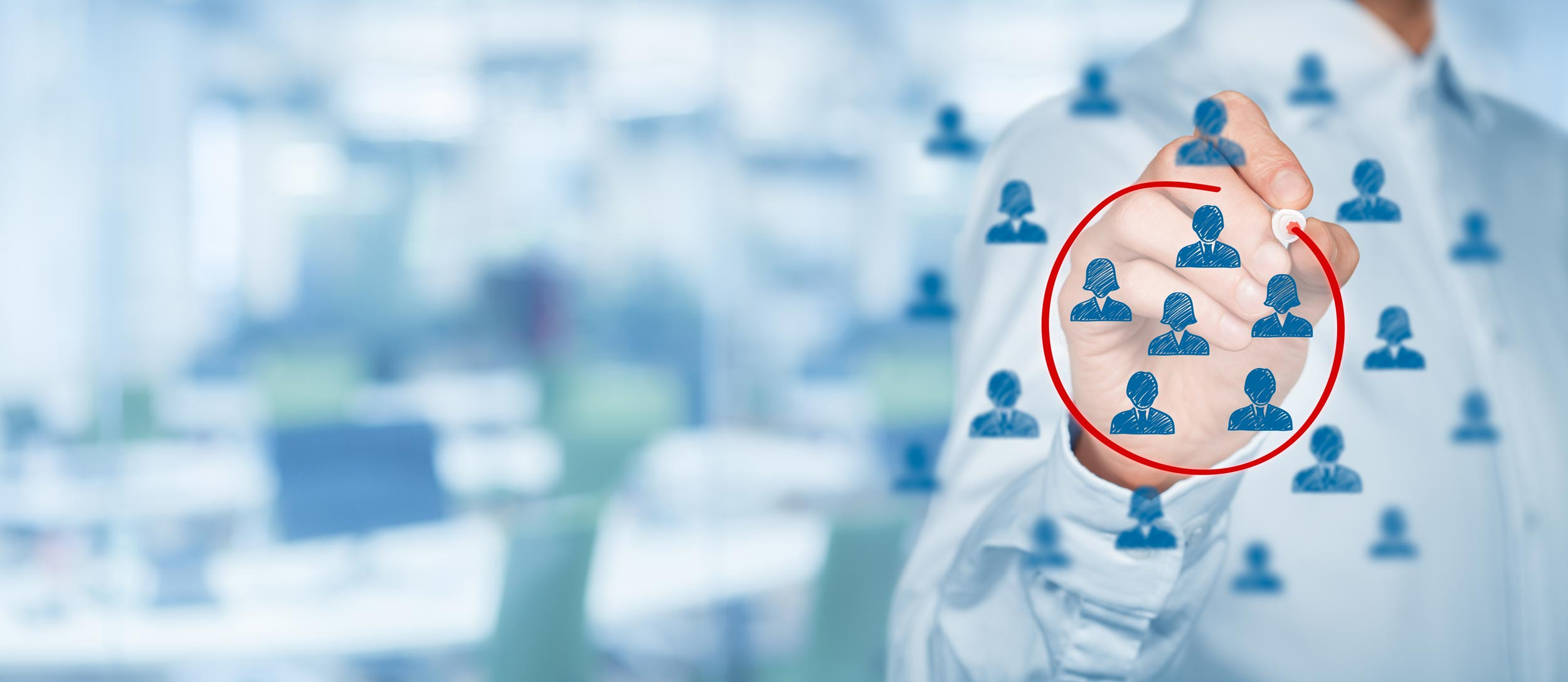 referral connection indicates with red color marker