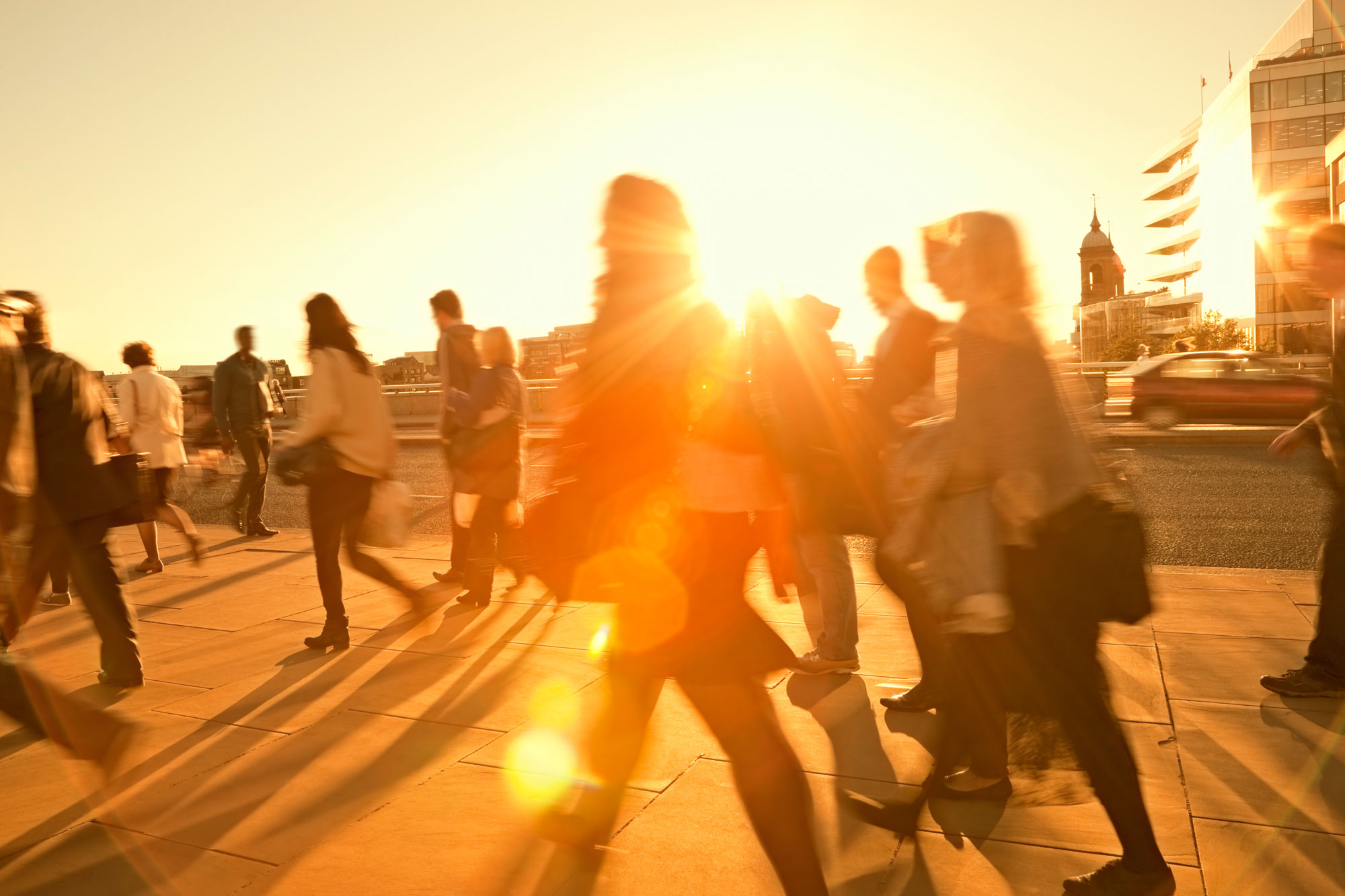 Blurry motion of people representing the confusion of addiction