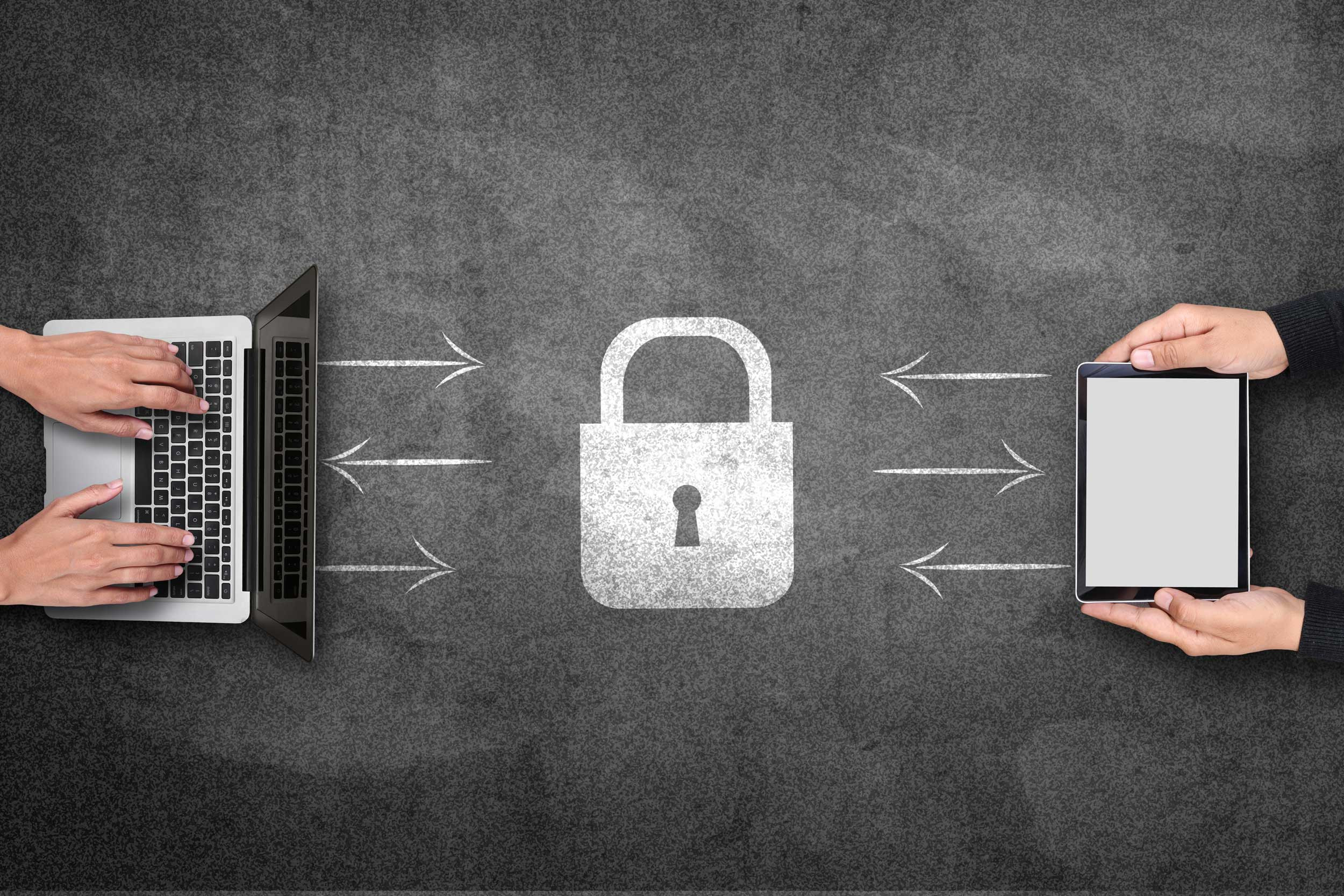 secure data transferring in tablet