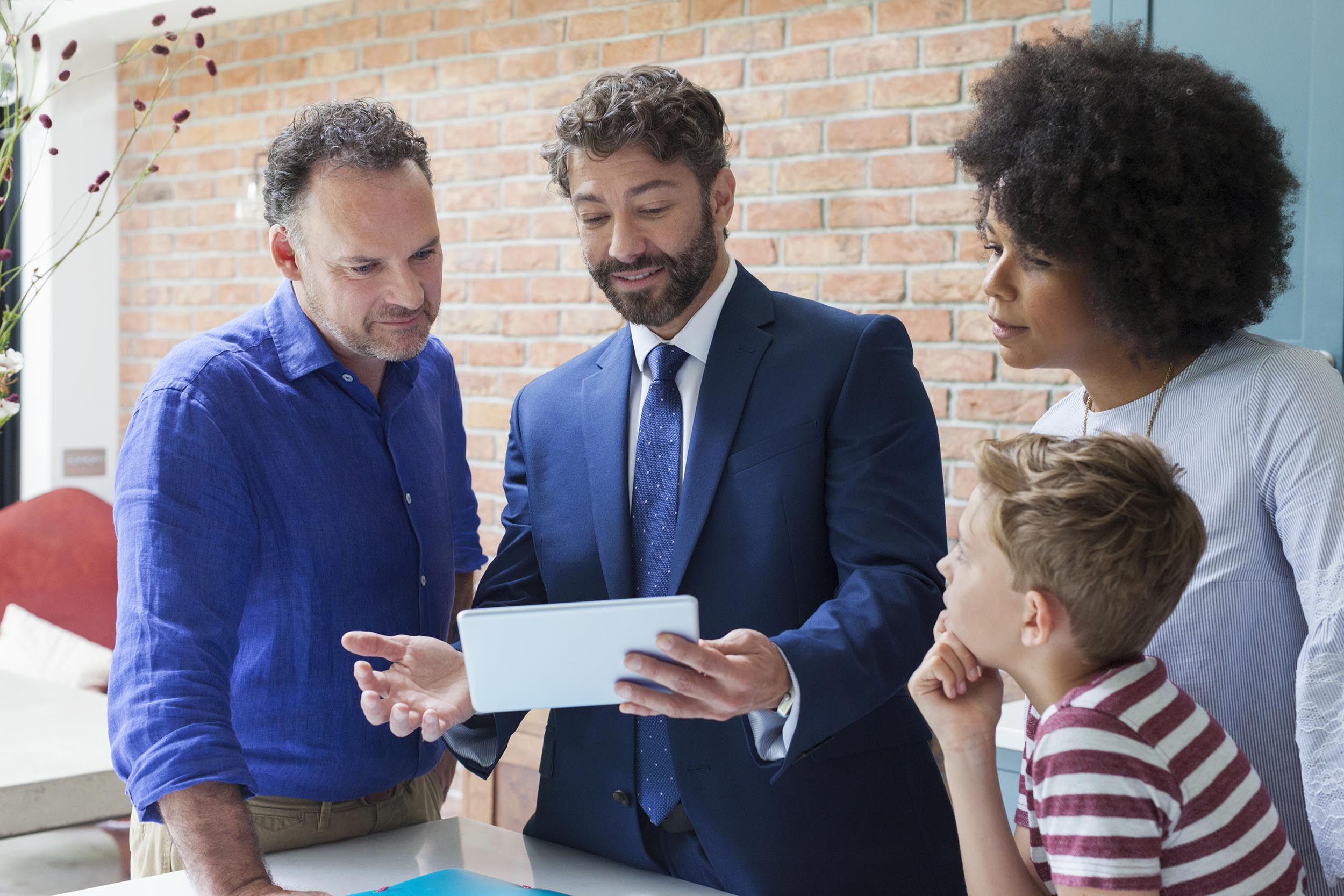 people consulting about insurance policy