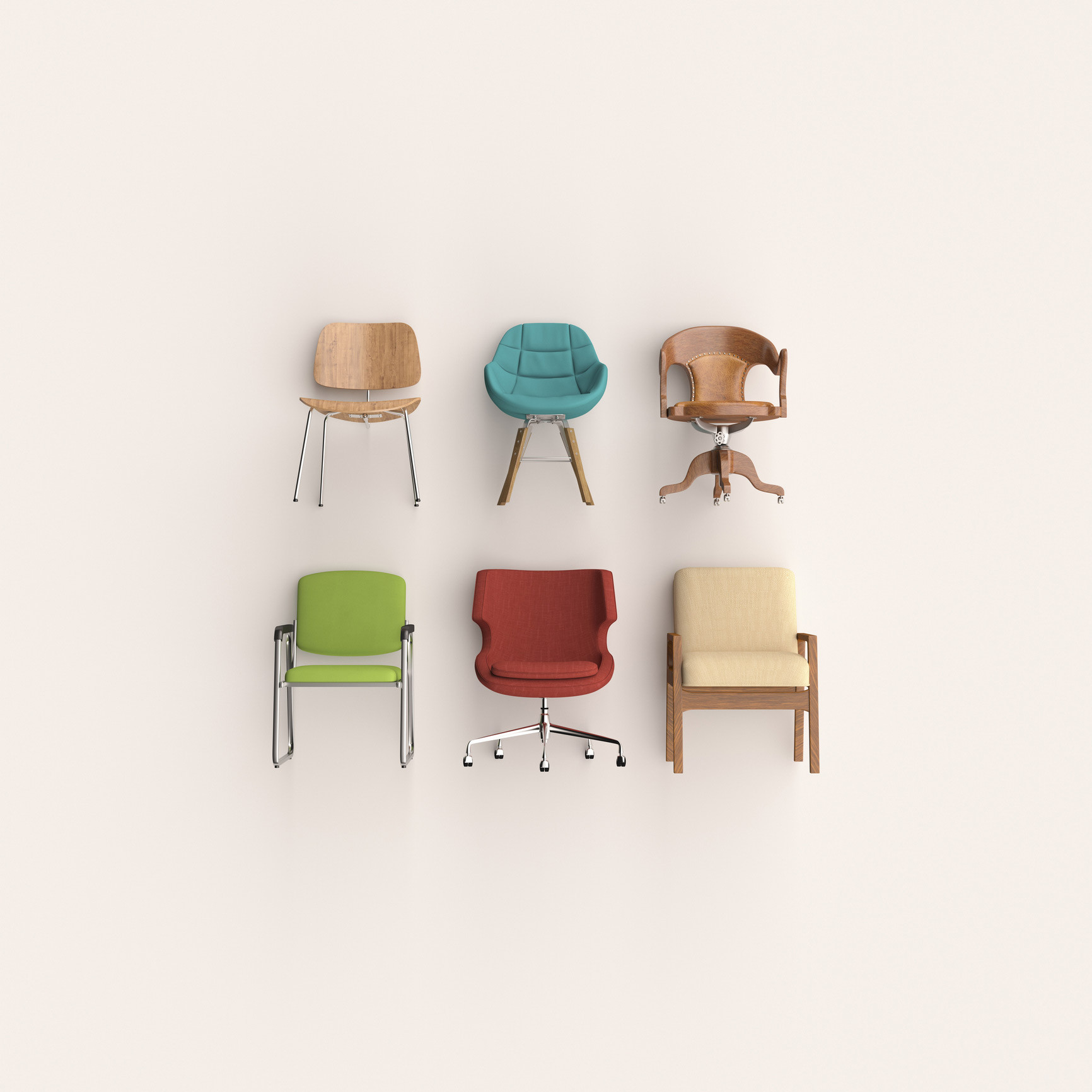 entity selection with variety of chairs