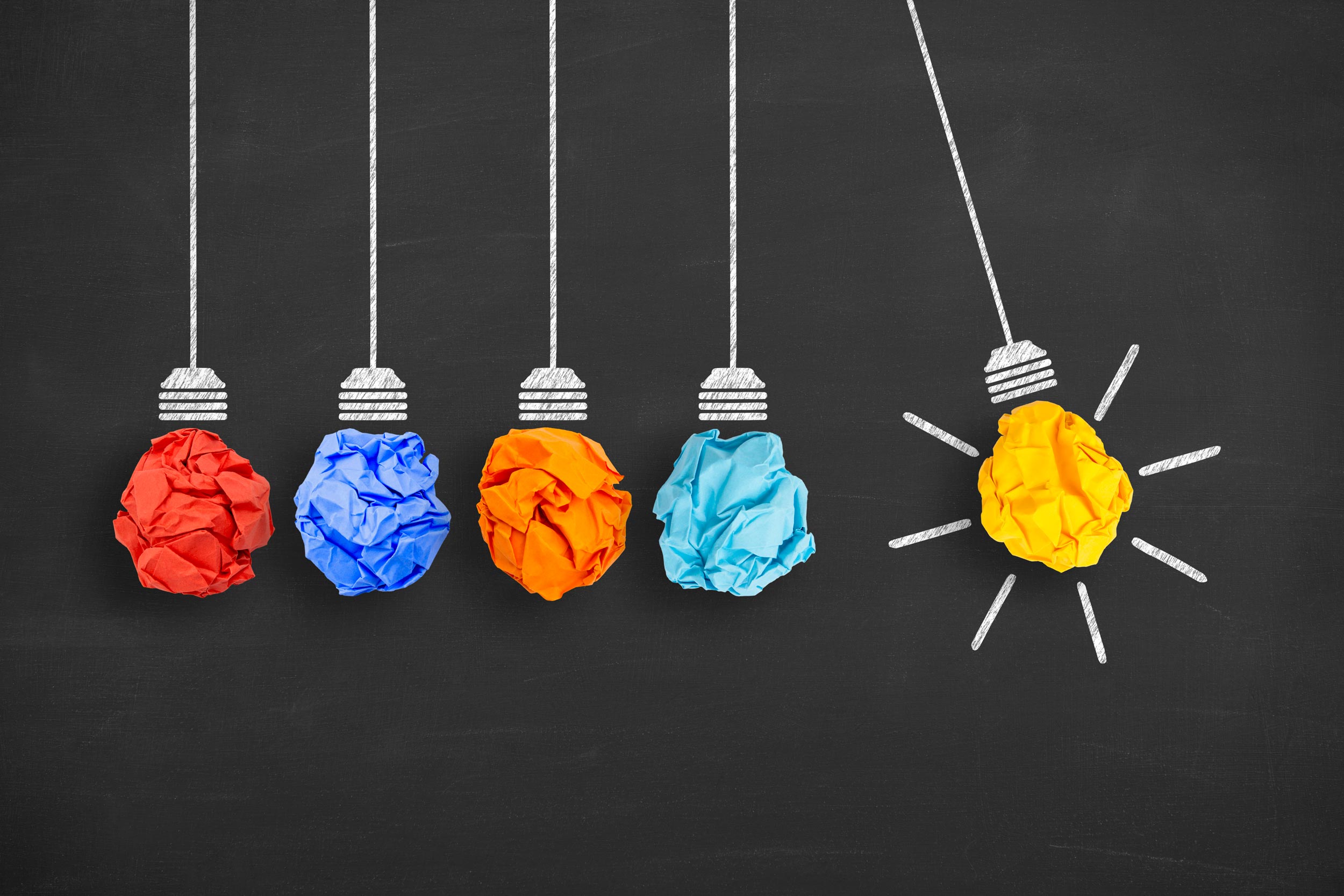 Image of a swinging lightbulb representing bright tax strategies