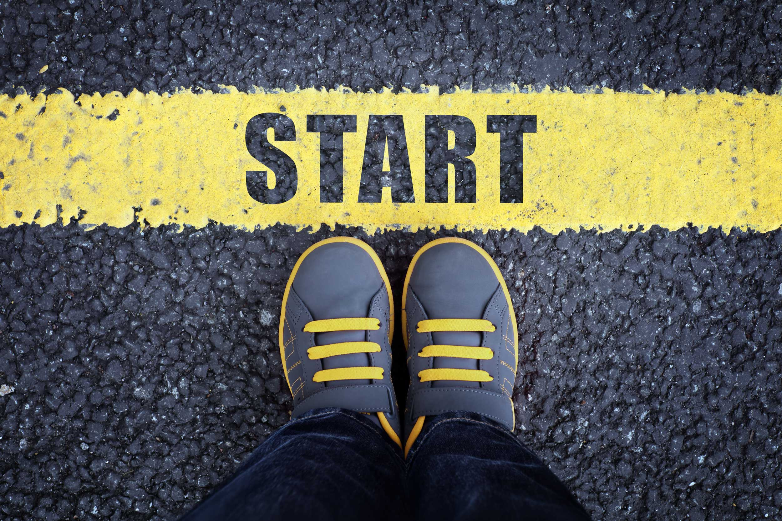 a person in the start line to start a new business