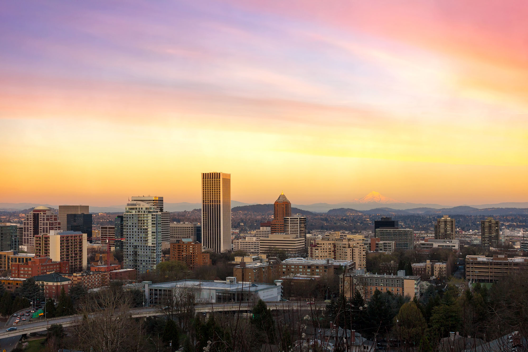Cityscape representing new business operations