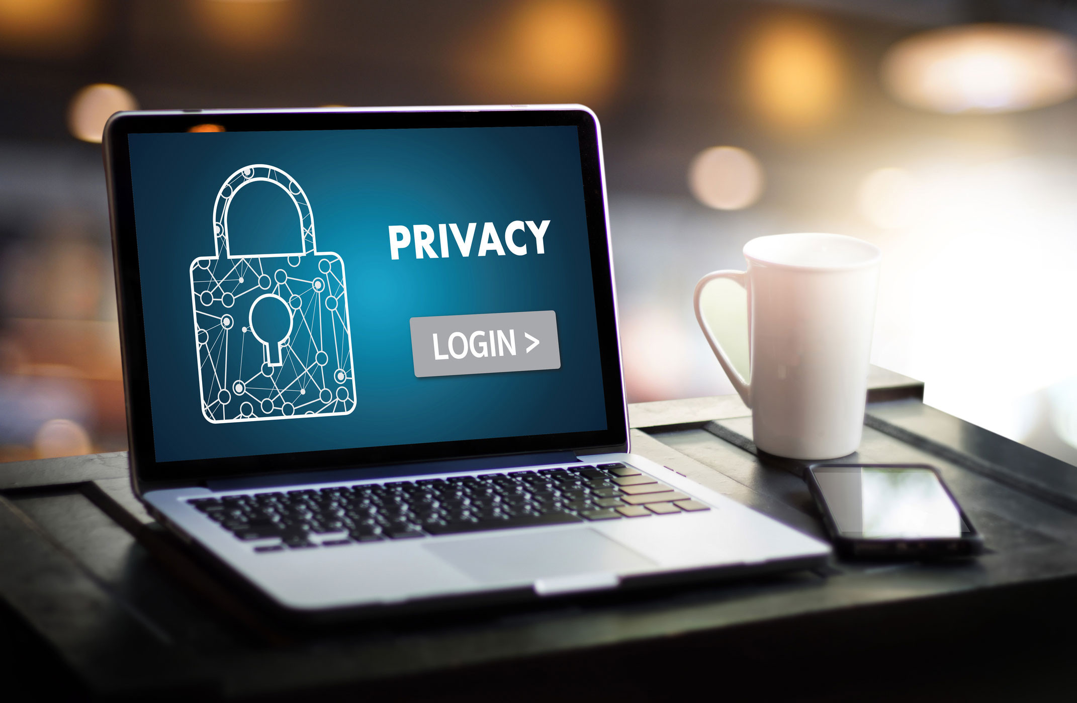 privacy policy production with computer login security
