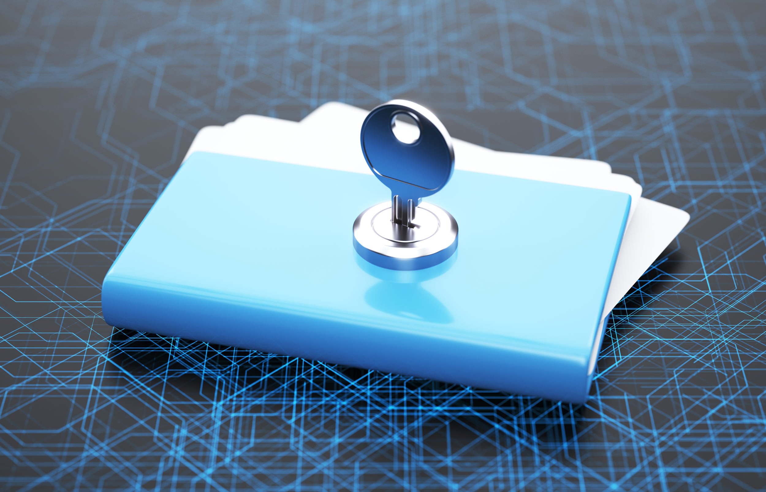 privacy data files with key lock