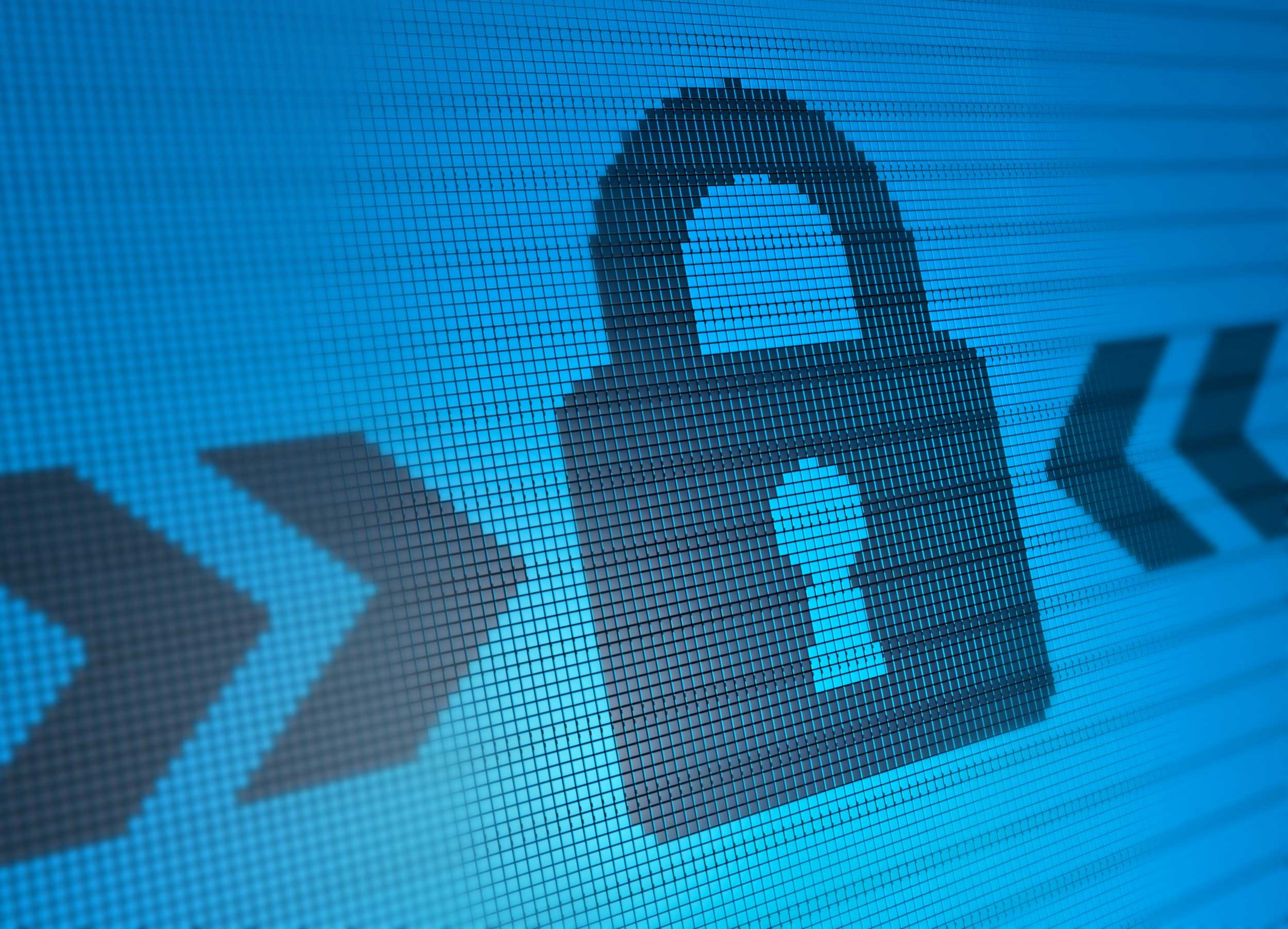 privacy lock with blue background