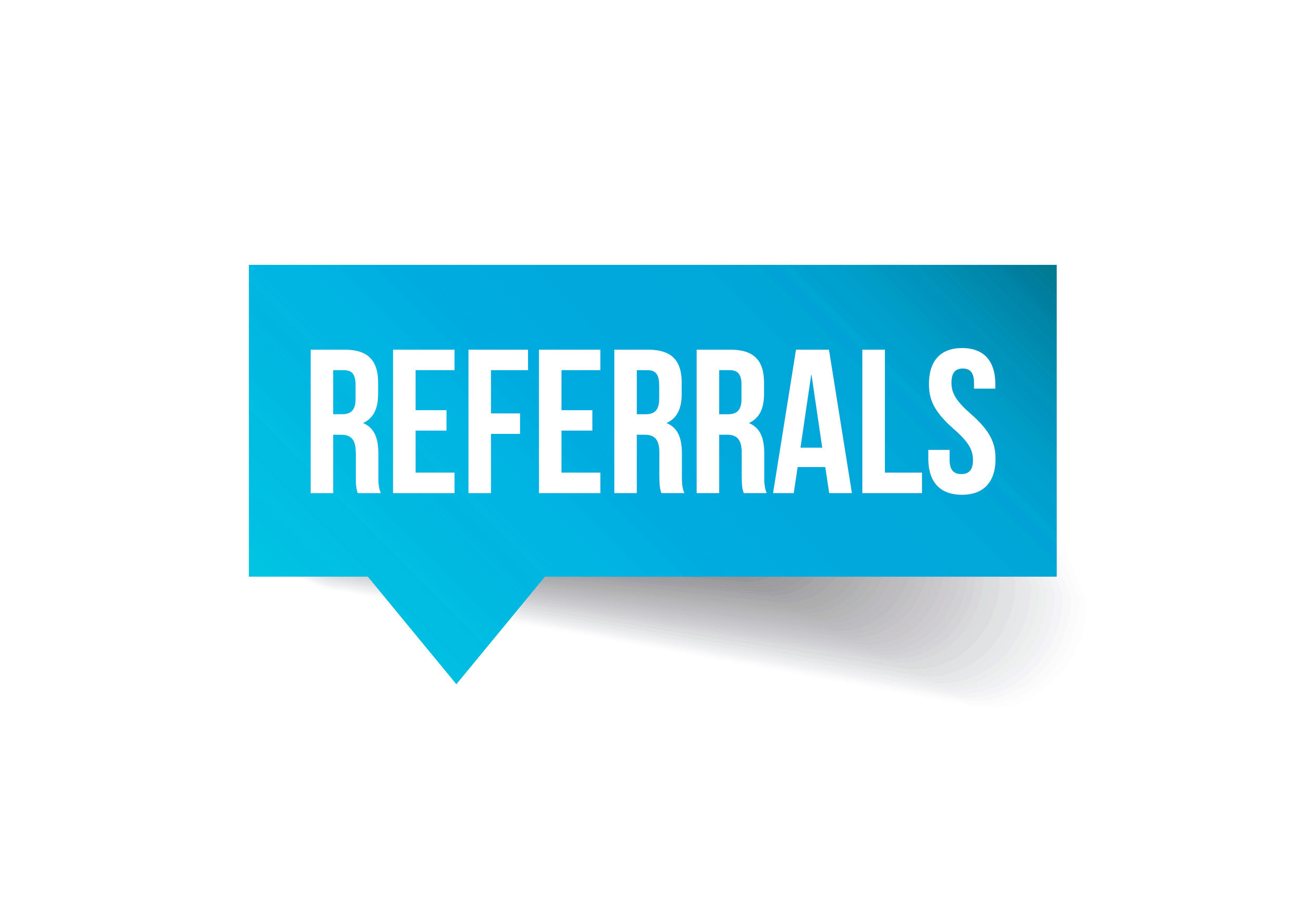 cyan color referrals logo