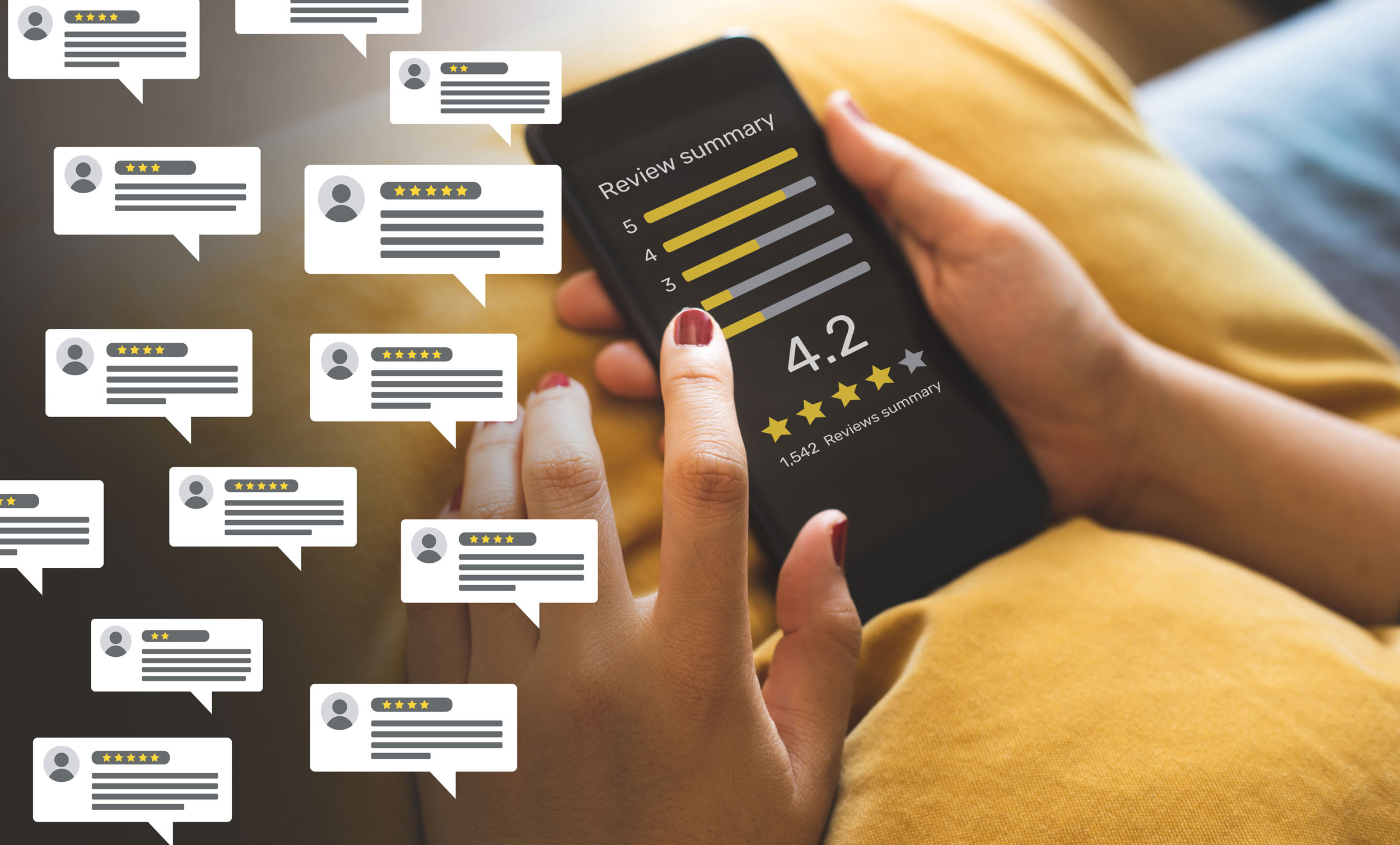using mobile customer review summary