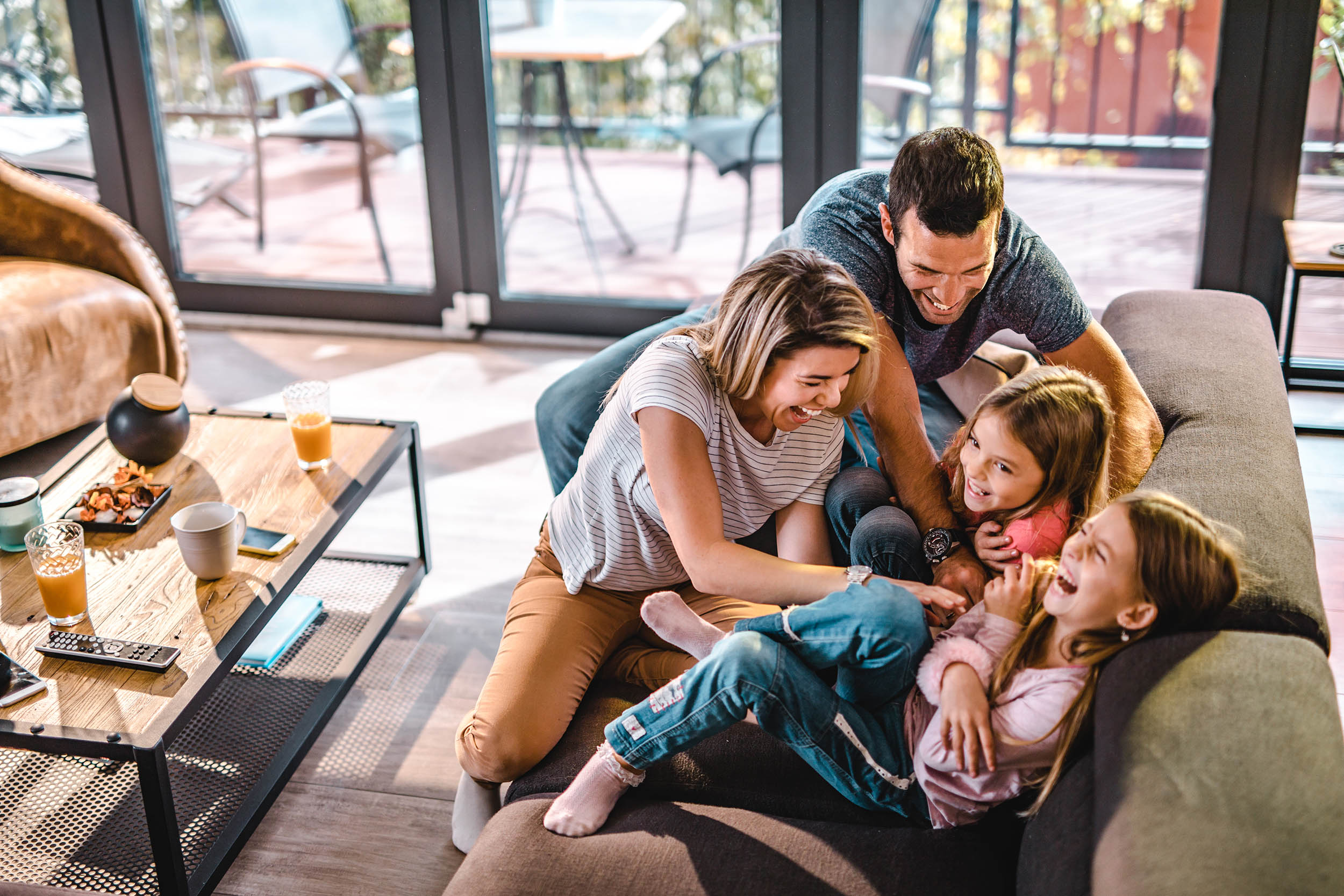Happy Family in New Home