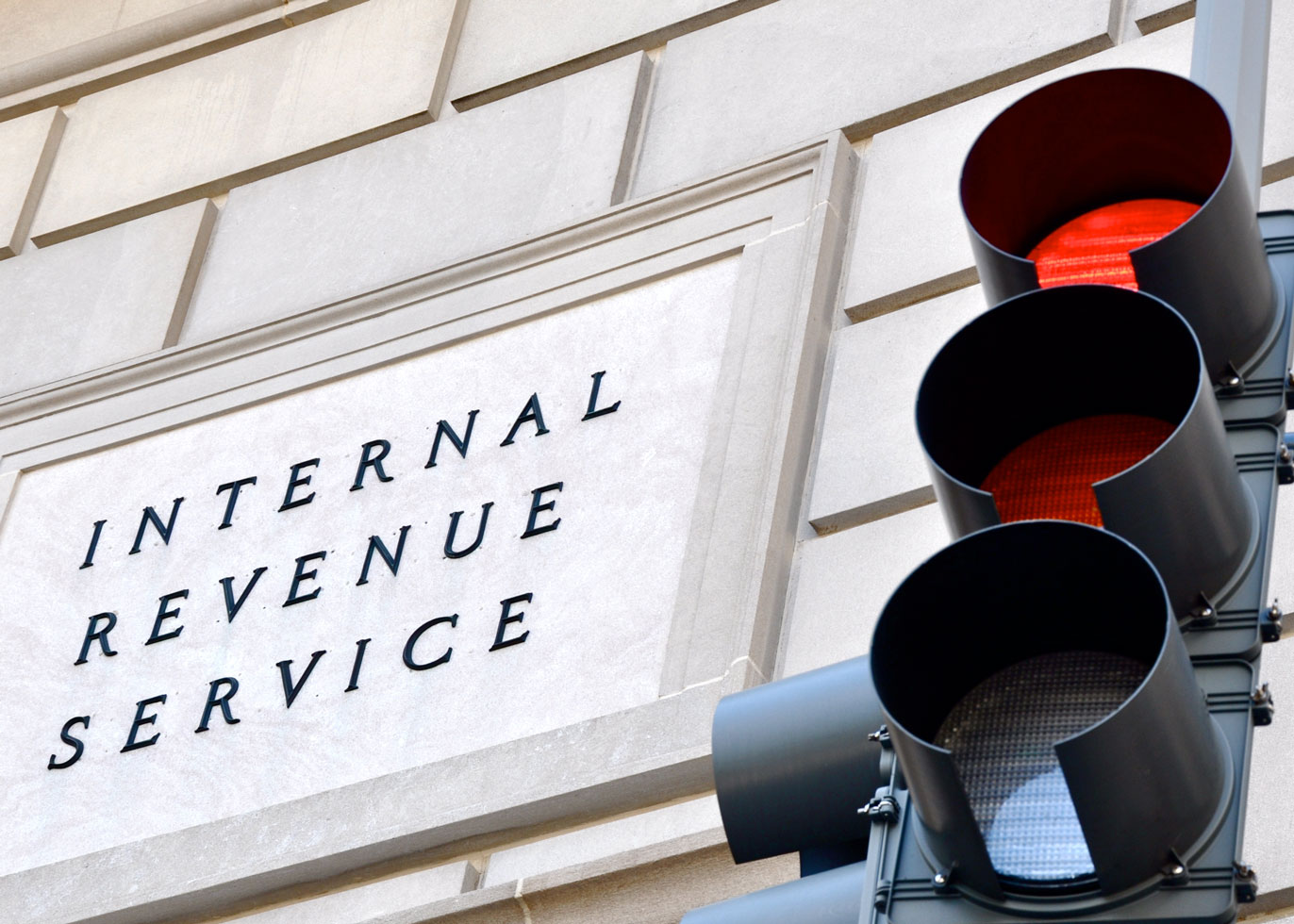 IRS building and tax concepts