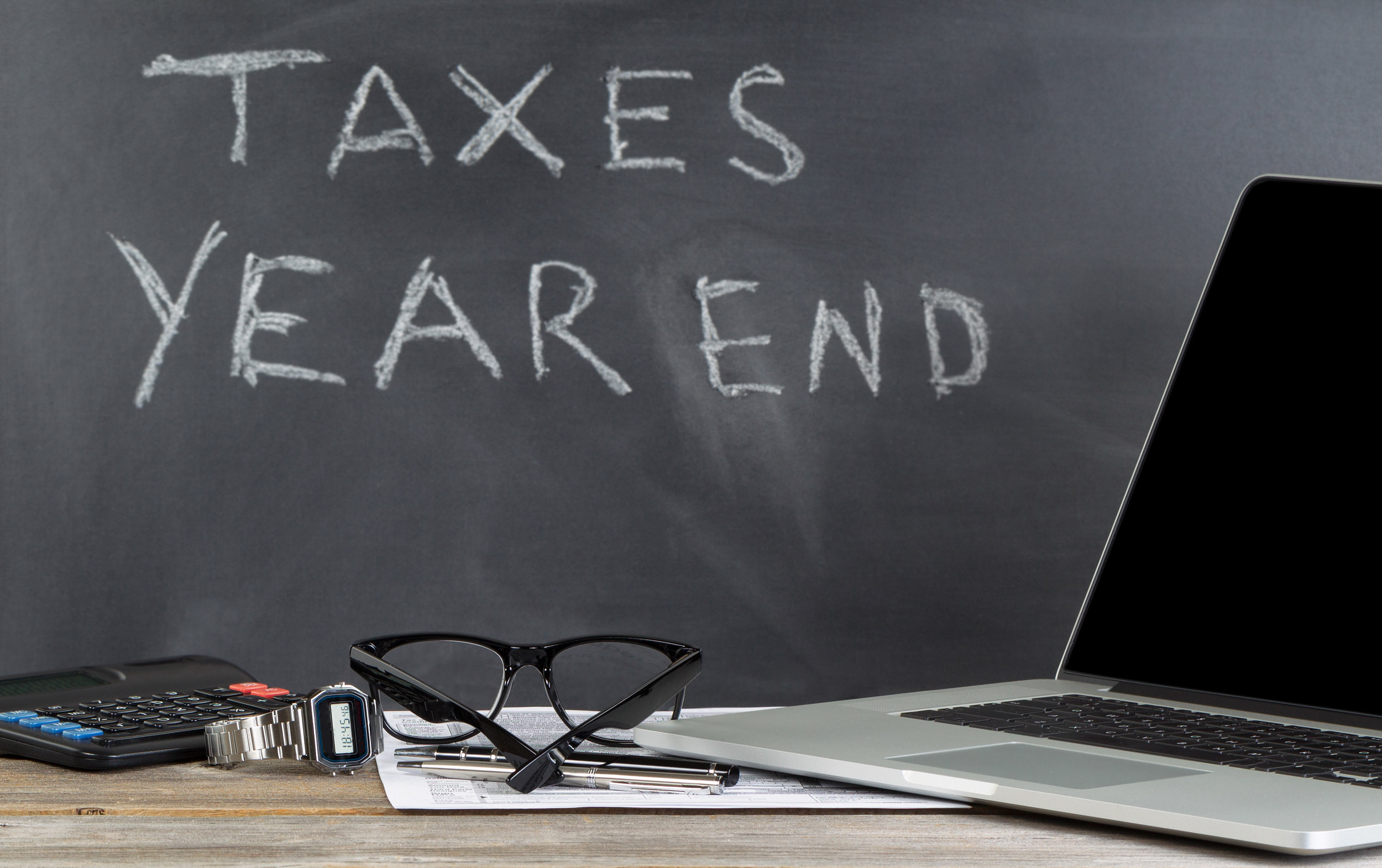 Tax professional reviewing documents