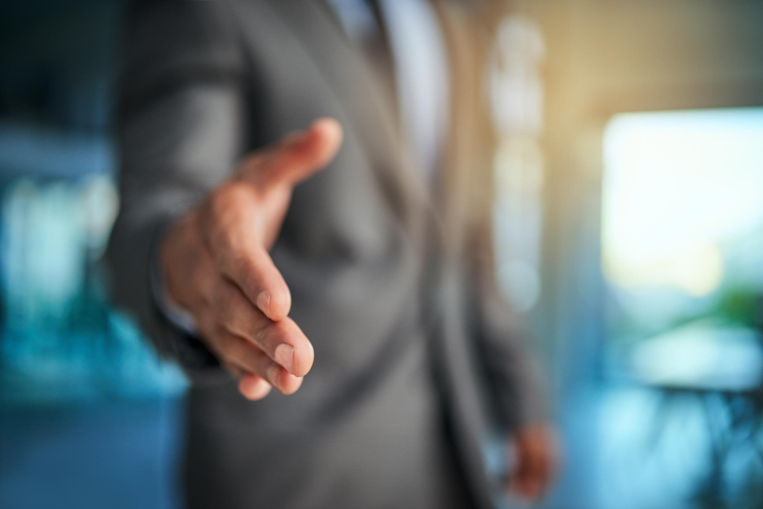 Business owners shaking hands