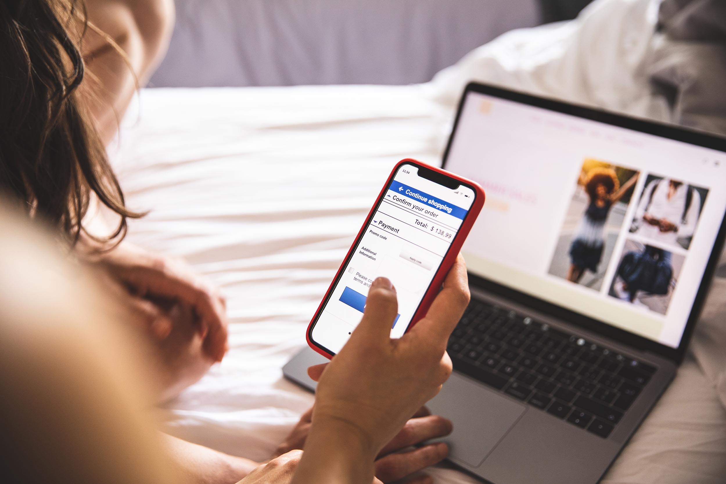 Person using a mobile app to manage finances