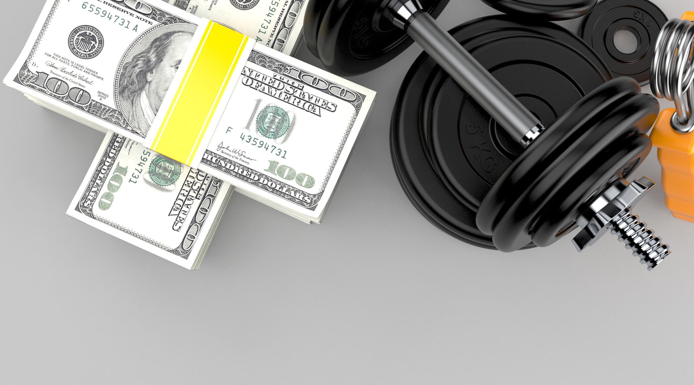 gym equipment weight and money