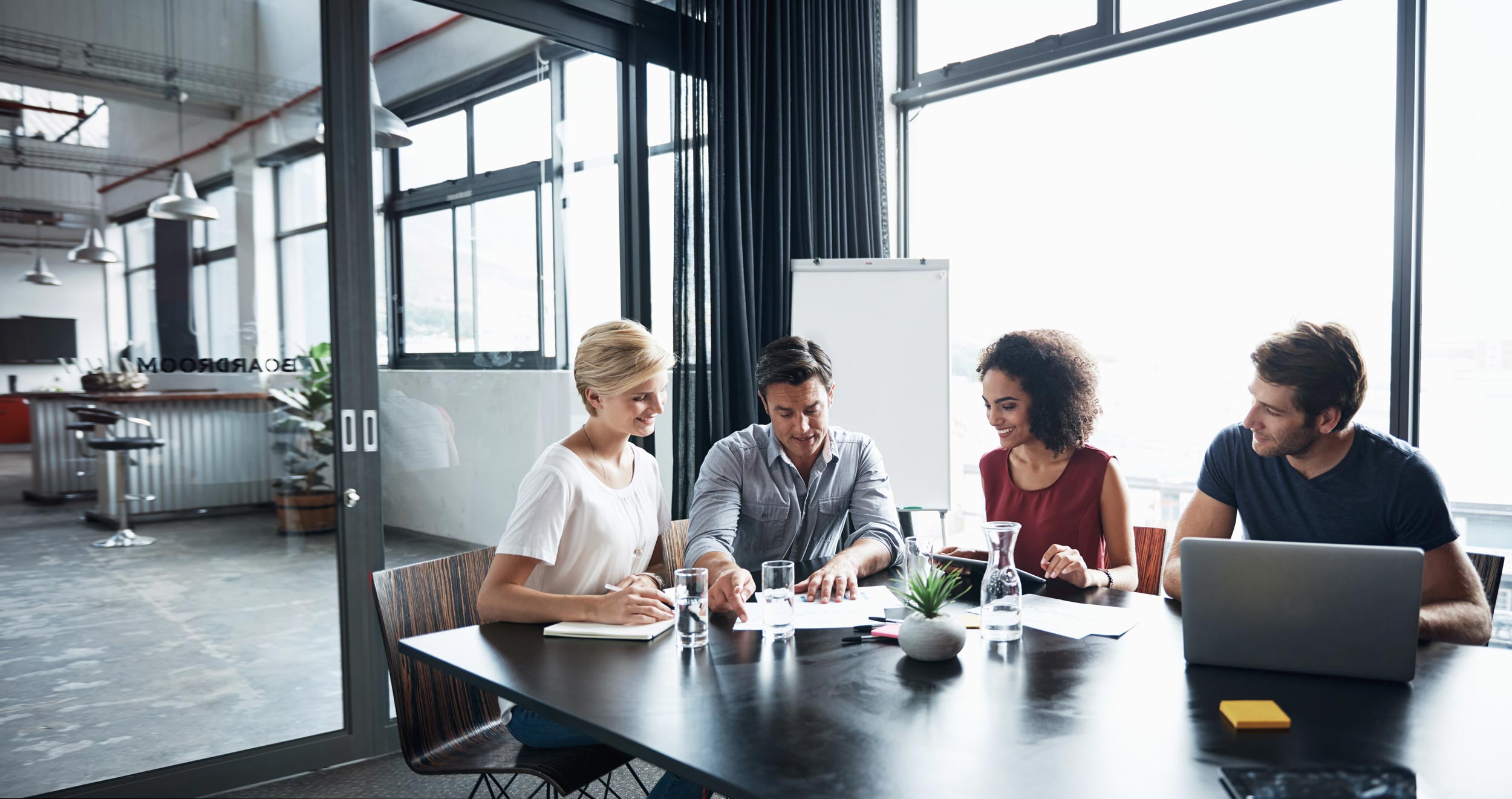 Restaurant owners meeting with a tax advisor