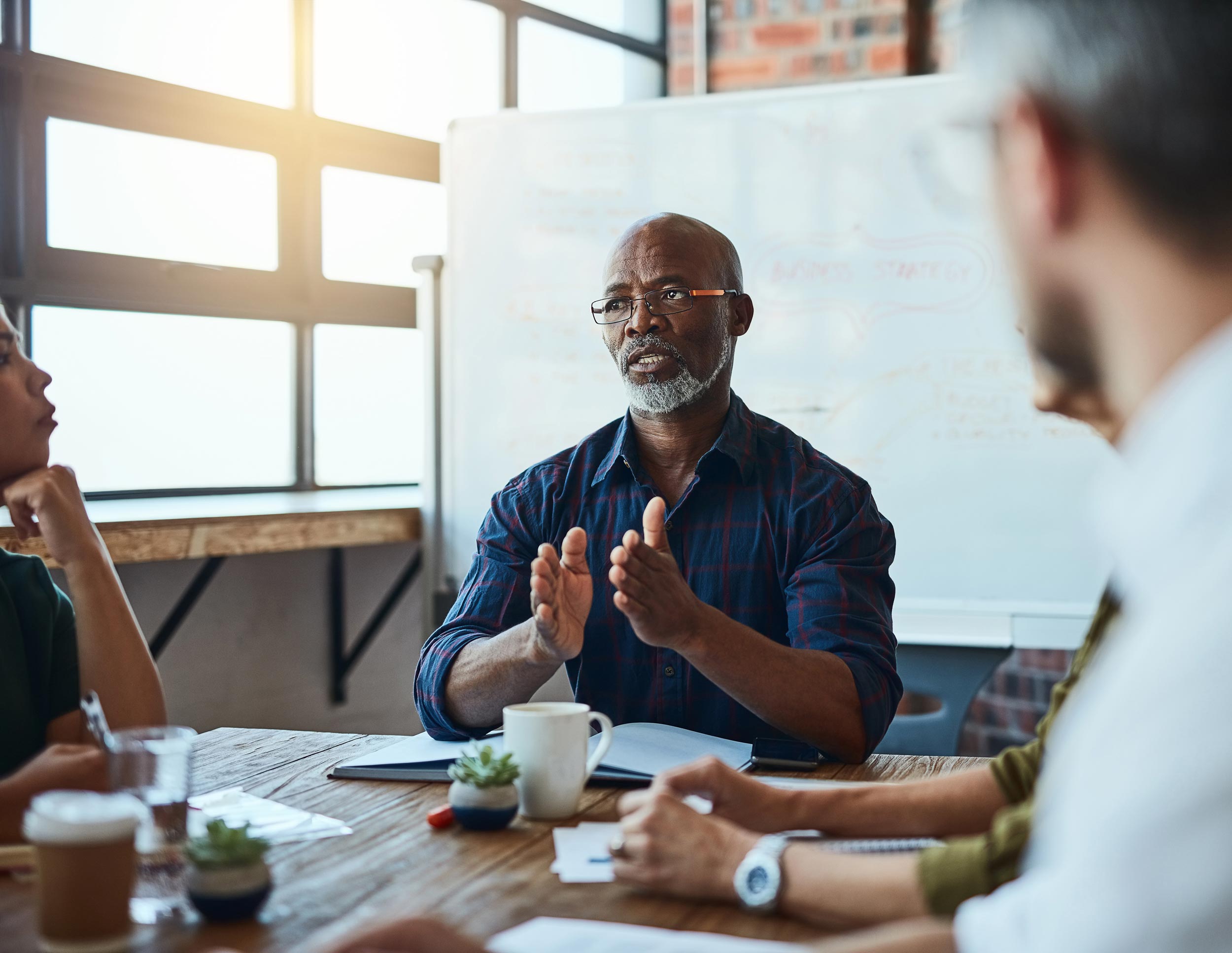 Tax professionals discussing legislation with clients