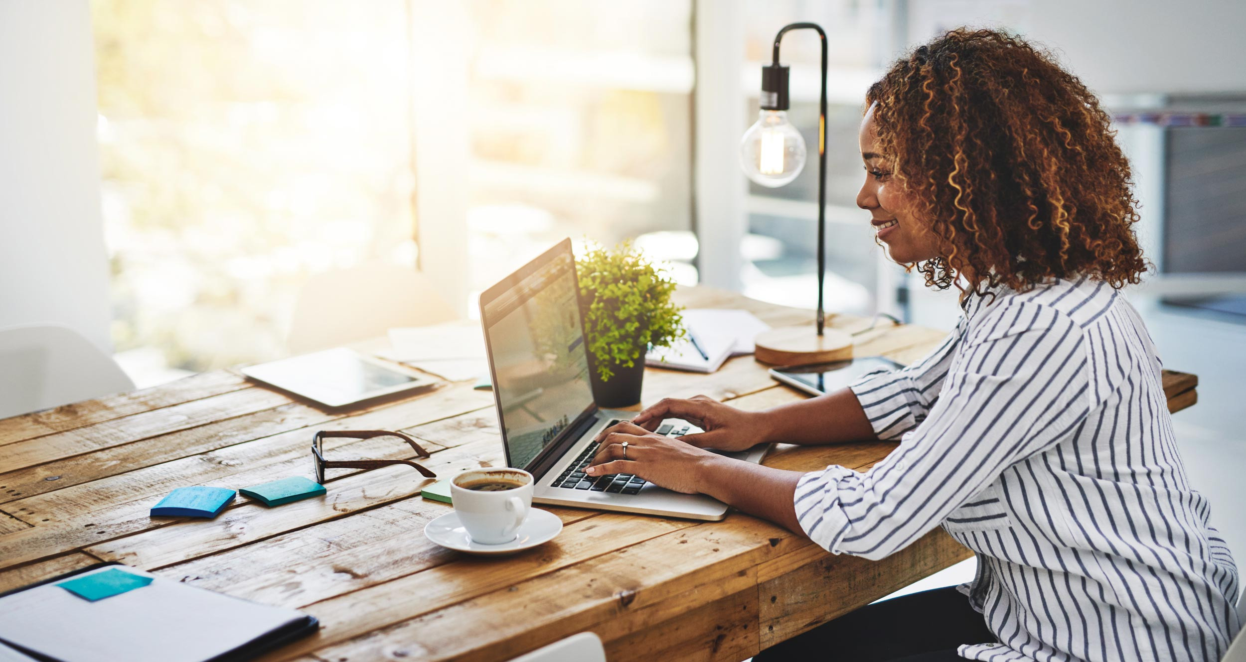business person working in the computer