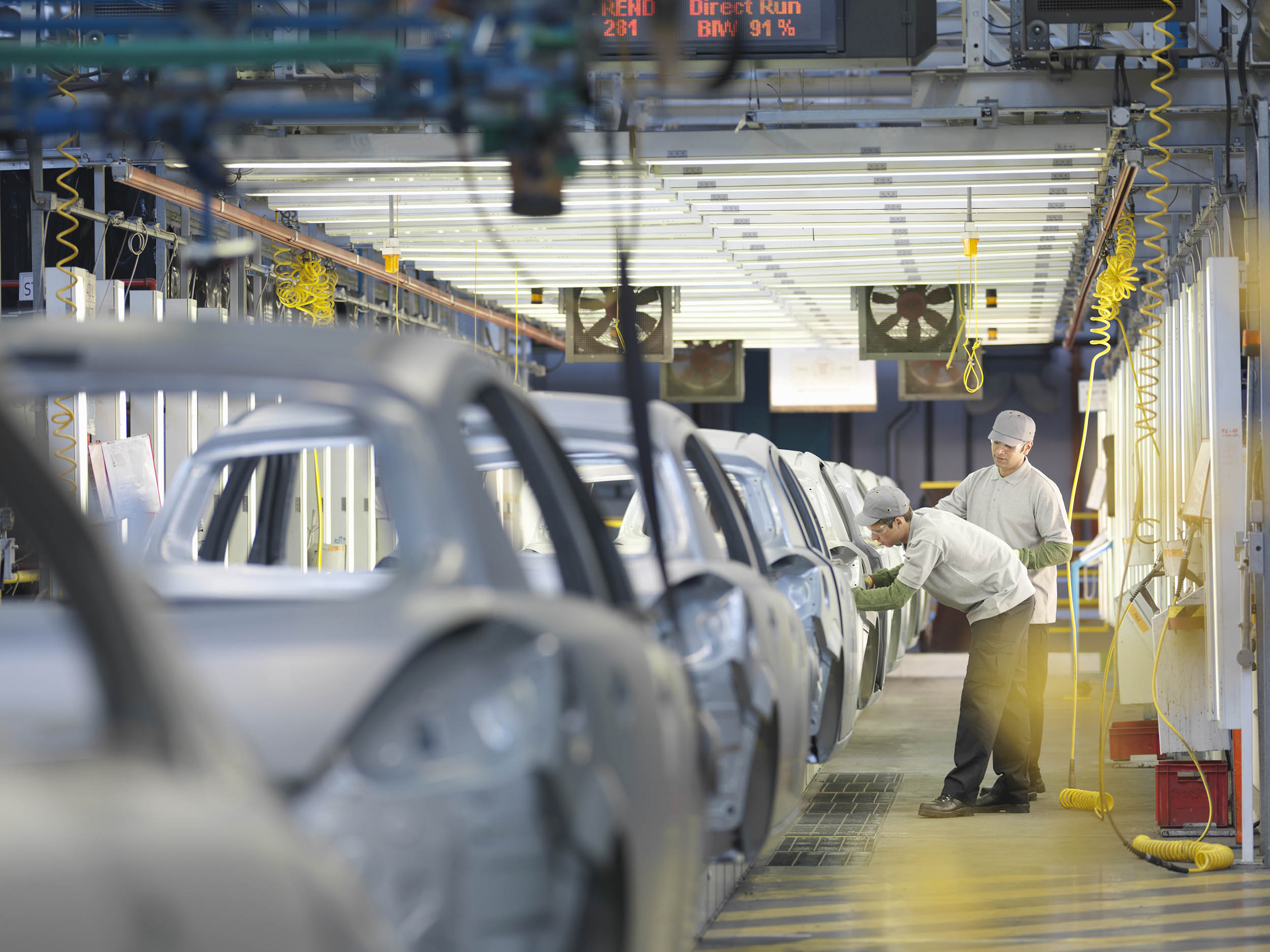 Industrial production line representing business equipment
