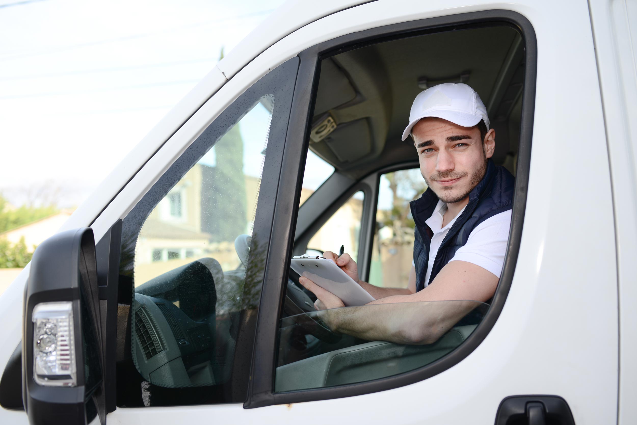 Delivery parcel service representing tax refund arrival