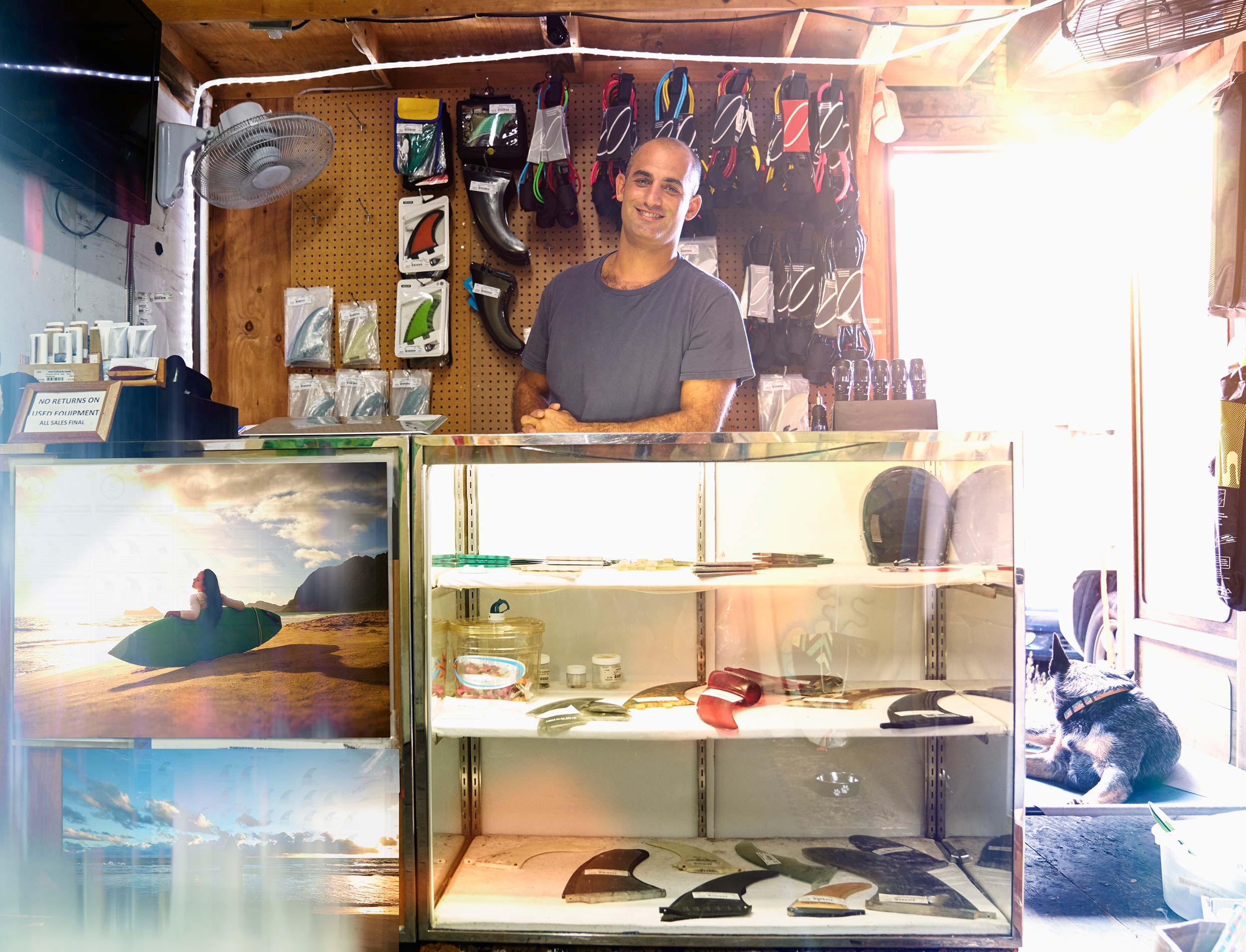 small business person standing at store