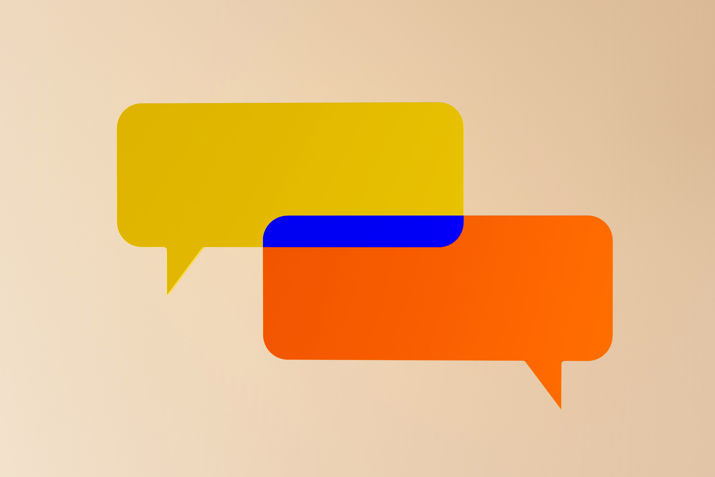 colorful chat bubbles in a conversation