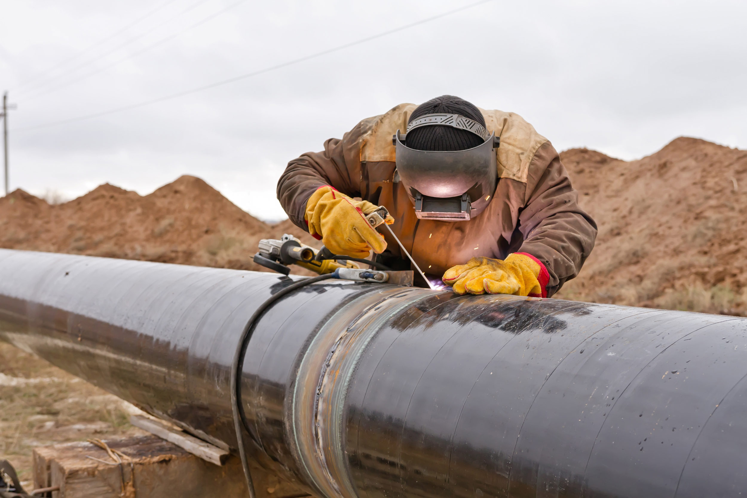 Trade professional working on site