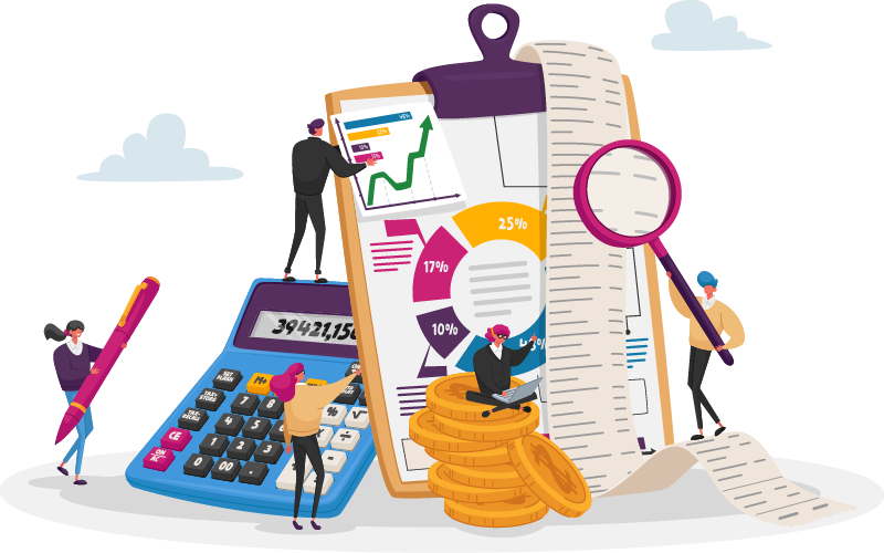 Financial documents illustration