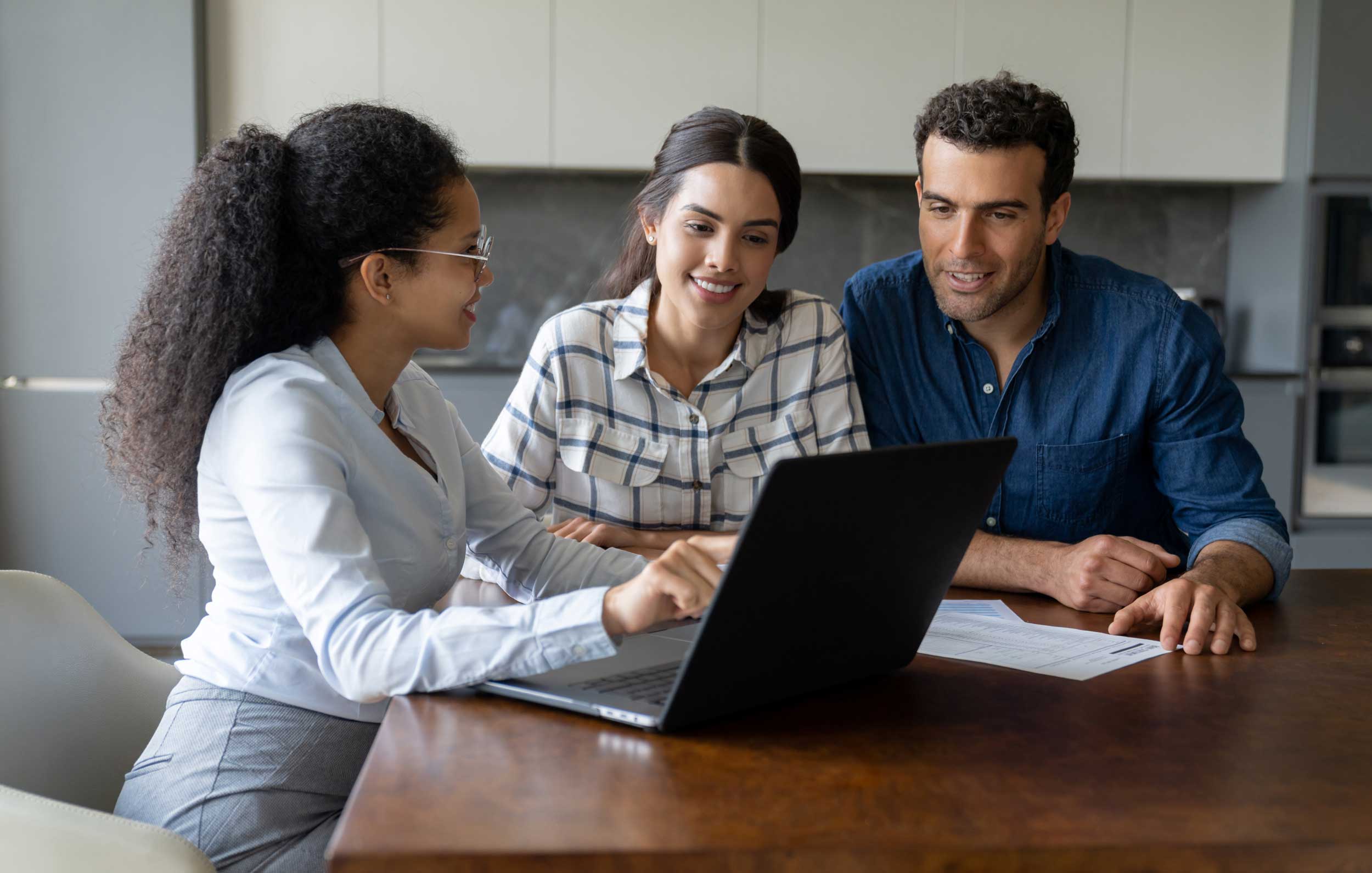Couple reviewing their financial plan with an advisor