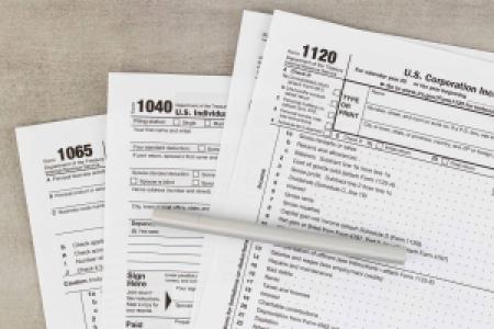 1065, 1040, and 1120 tax forms