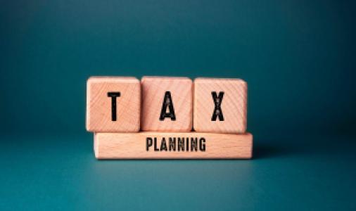 tax planning wooden blocks
