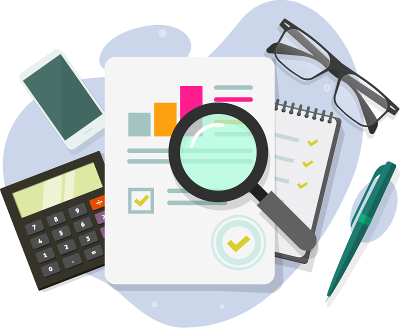 Financial documents illustration