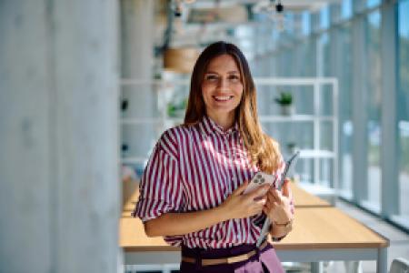 a confident business professional in the office